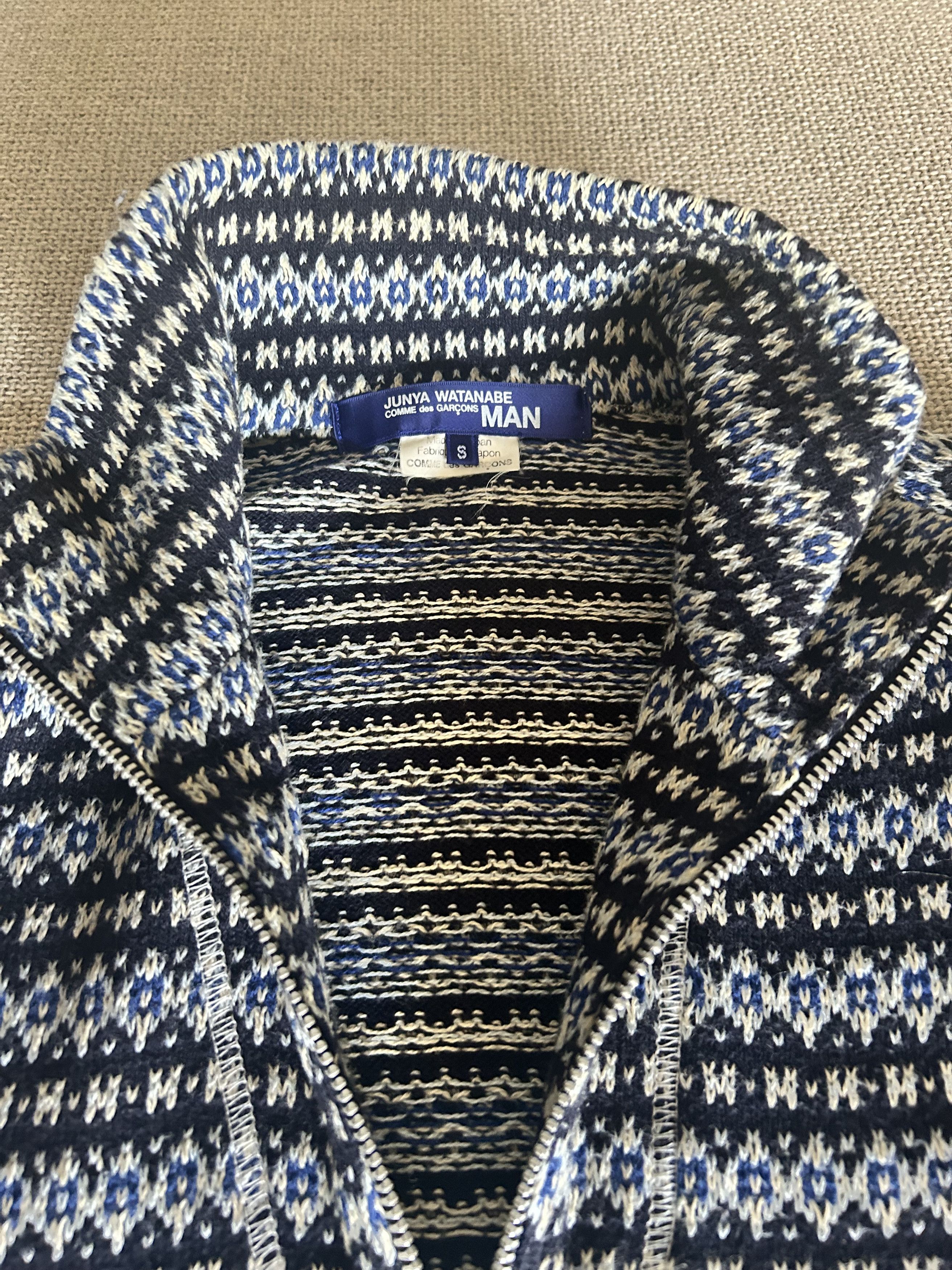 Comme des Garcons Homme Fair Isle Half Zip Size US S / EU 44-46 / 1 - 2 Thumbnail