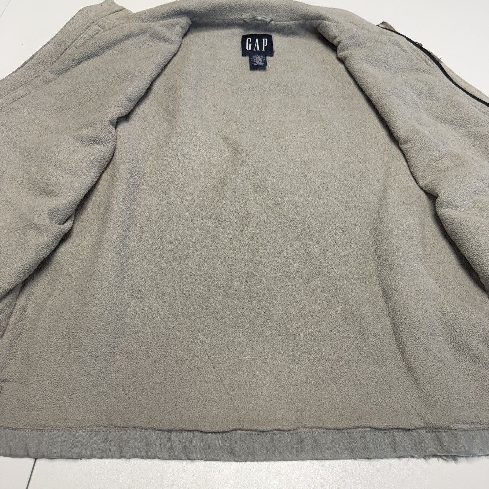 Gap GAP Fleece Lined Quilted Full Zip Nylon Utility Vest in Gray Size US S / EU 44-46 / 1 - 16 Thumbnail