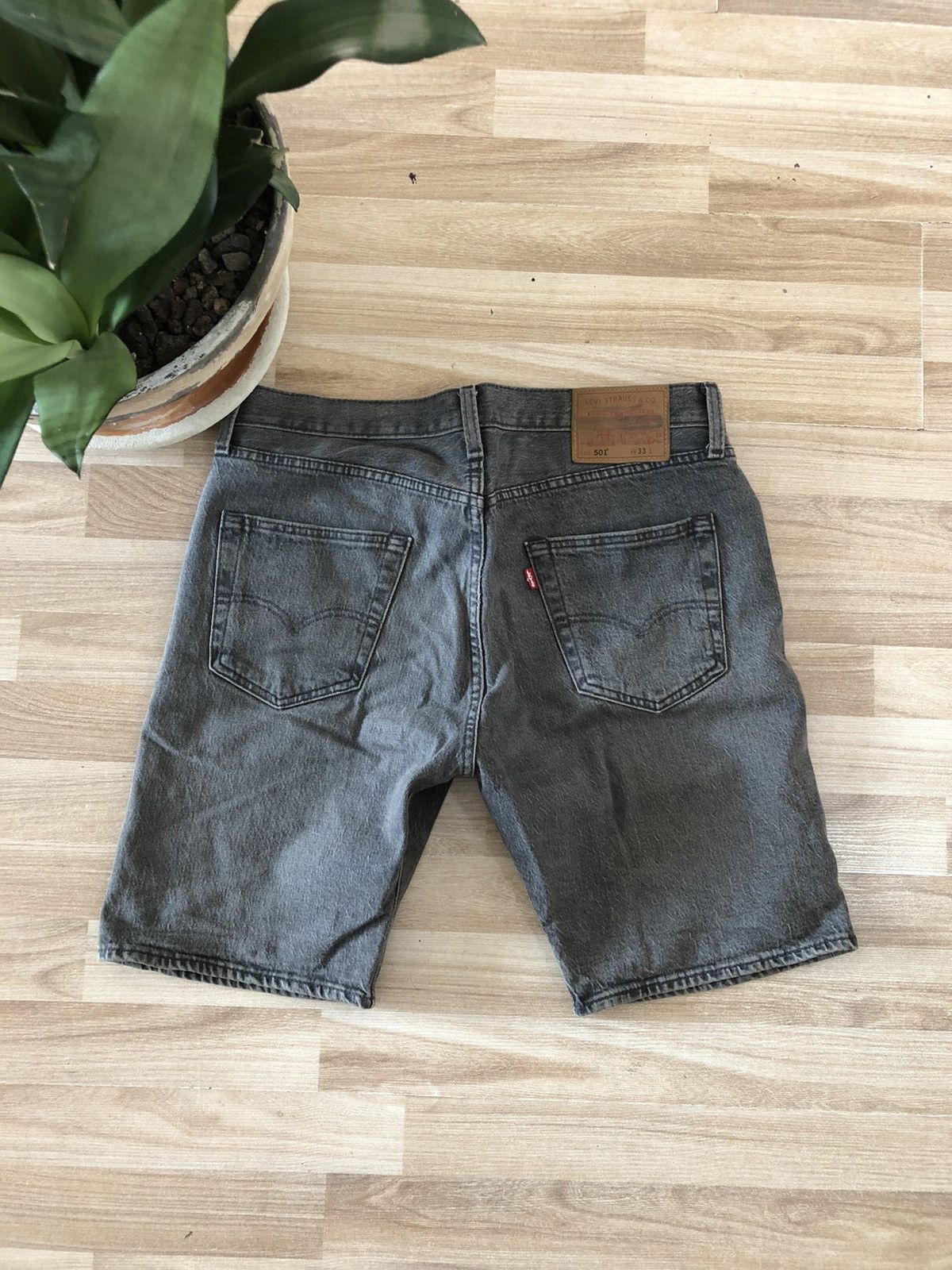 Levi's Levi’s 501 W33 Short Jeans Straight Grey Gray Shorts Denim Size US 33 - 1 Thumbnail