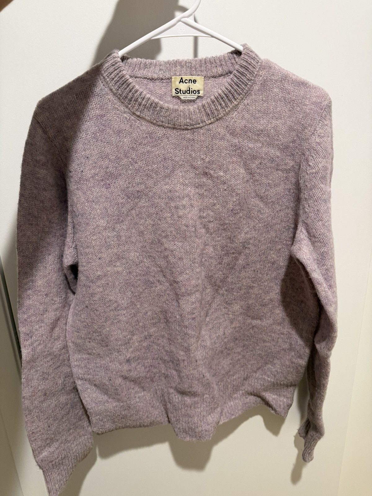 Acne Studios Acne Studios “KAI” Wool Sweater – Heathered Lilac / Mauve Size US S / EU 44-46 / 1 - 1 Thumbnail