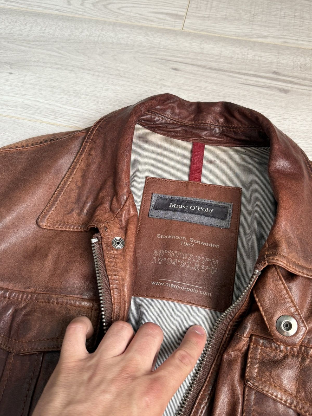 Genuine Leather Vintage Leather Jacket Mark O’polo Size US L / EU 52-54 / 3 - 4 Thumbnail