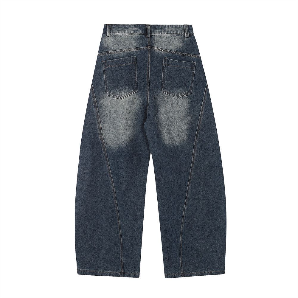 Japanese Brand × Jean Men's street trend wide leg star decorated scimitar jeans Size US 32 / EU 48 - 2 Thumbnail