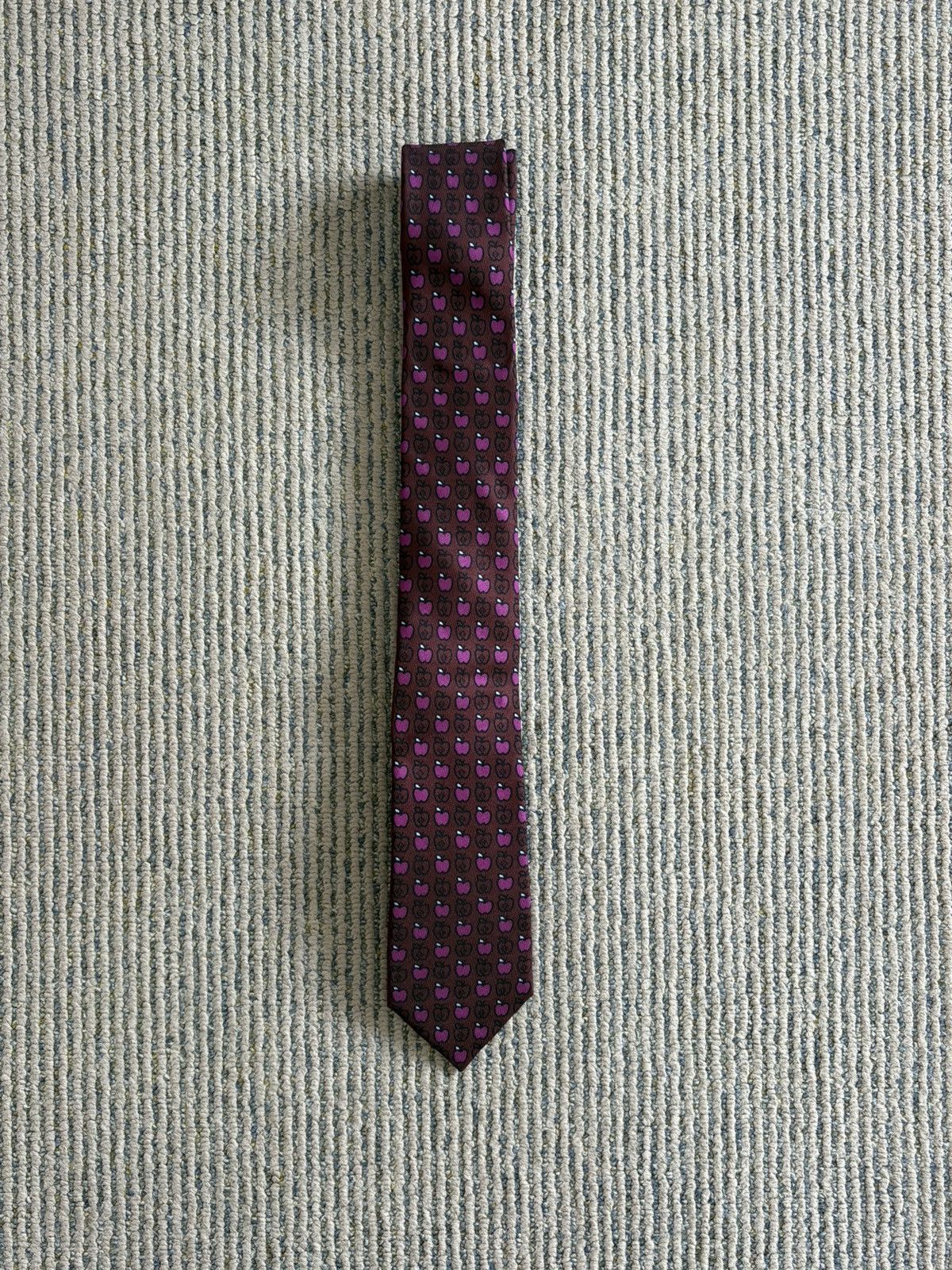 Fendi Silk FF Apple Print Tie Size ONE SIZE - 1 Thumbnail