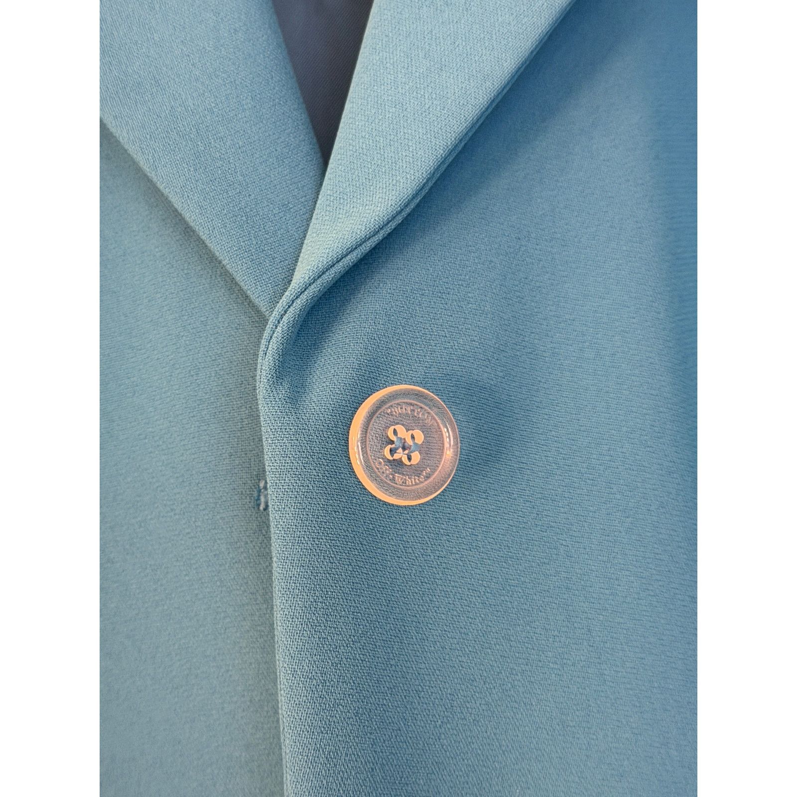 Off-White Off White NWT Women's Blue-White Cady Oversized Blazer Size L / US 10 / IT 46 - 7 Thumbnail