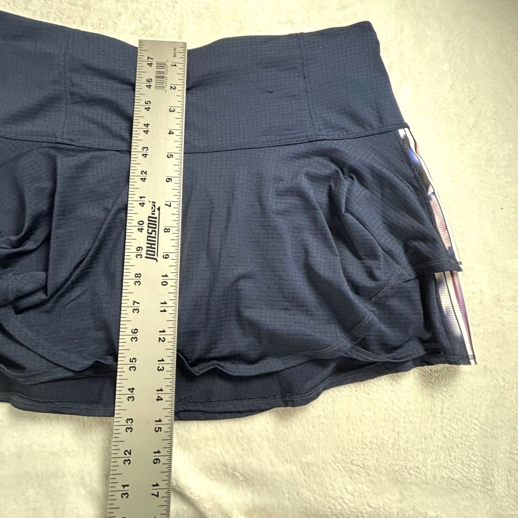Vintage Lucky in Love Women’s Eyelet Lace Tier Tennis Skirt XL 16 Blue Stretch Athletic Skort Women XL Blue Athletic Summer Sports 90s Size 40" / US 18 - 6 Thumbnail