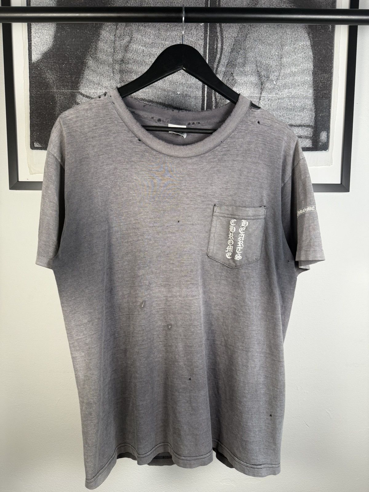 Chrome Hearts ULTIMATE VINTAGE CHROME⛓️90s THRASHED & SUNFADED LOGO POCKET Size US L / EU 52-54 / 3 - 2 Thumbnail