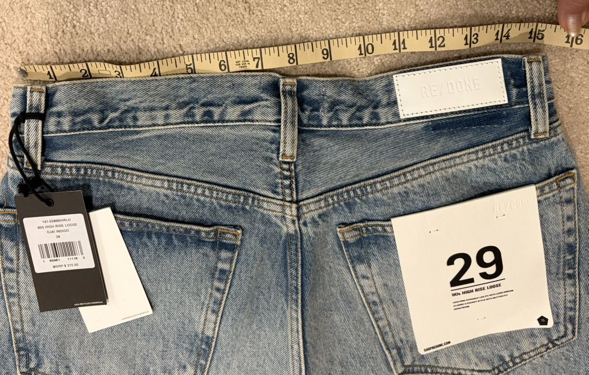 RE/DONE Re/Done 90s High Rise Loose Jeans in Ojai Indigo Rigid NWT Size 29" - 7 Thumbnail