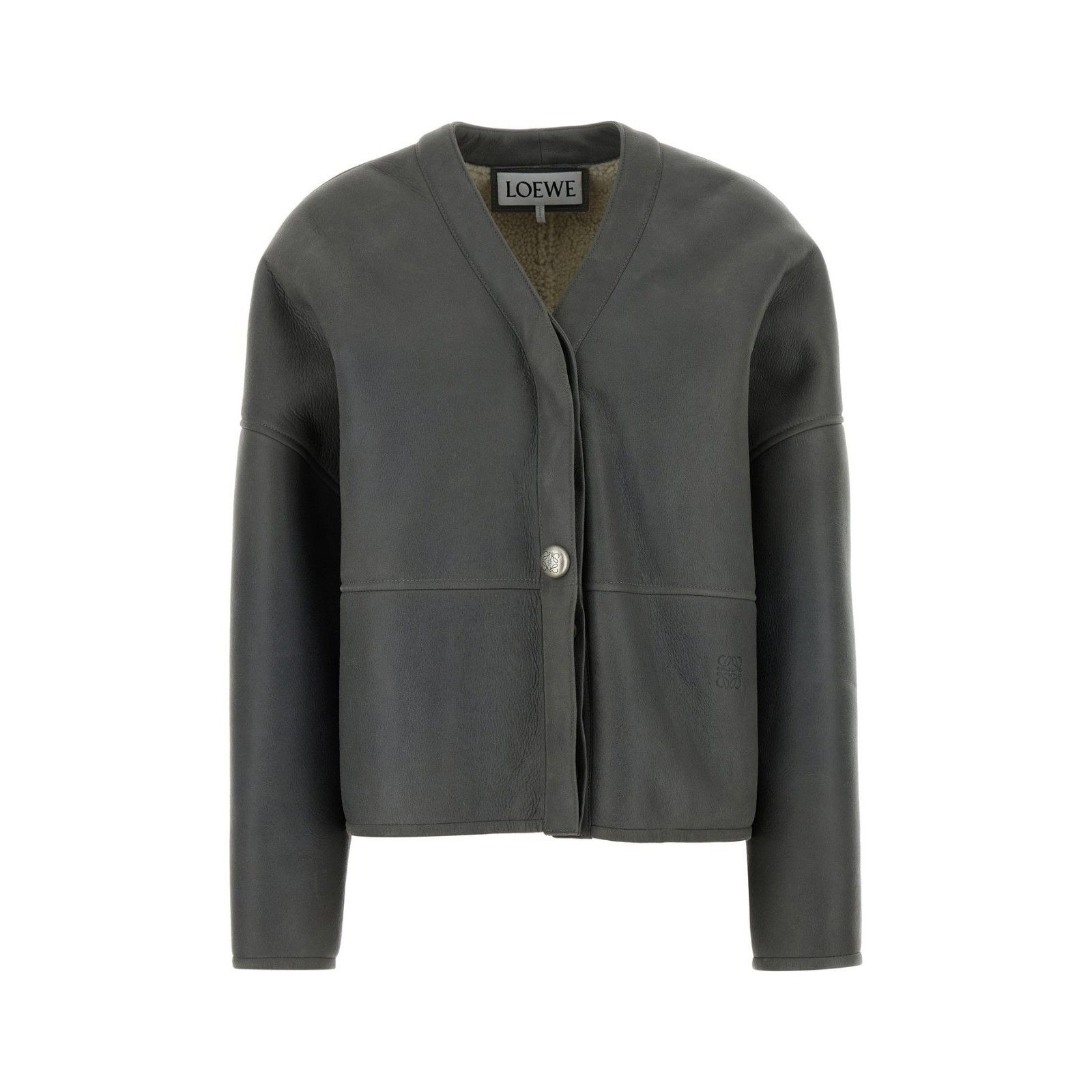 Loewe LOEWE Dark Gray Shearling Jacket New & Authentic (Women's si Size M / US 6-8 / IT 42-44 - 1 Thumbnail