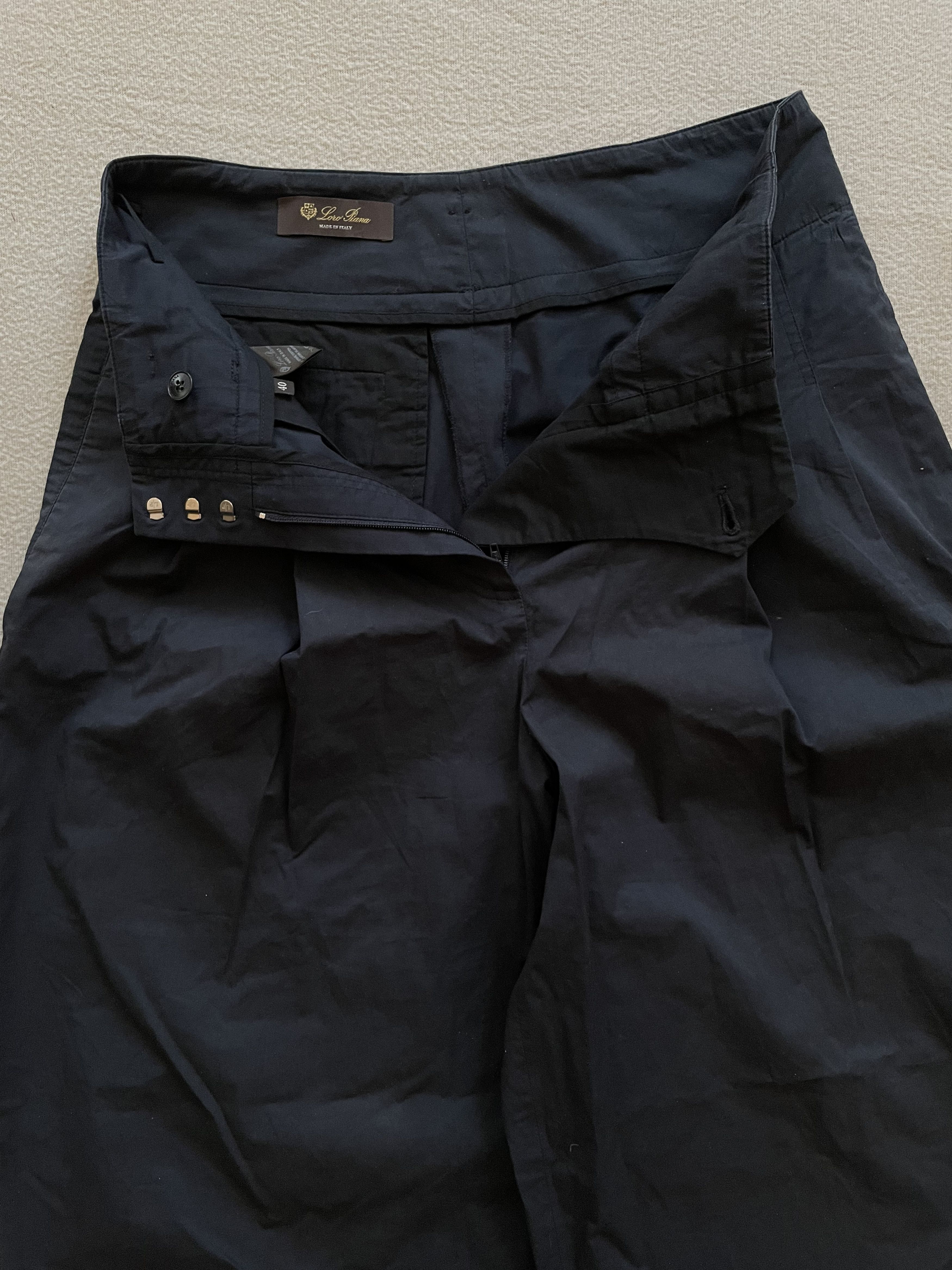 Loro Piana Rare! Loro Piana Wide Trousers Navy Pants Size 40" / US 18 - 3 Thumbnail