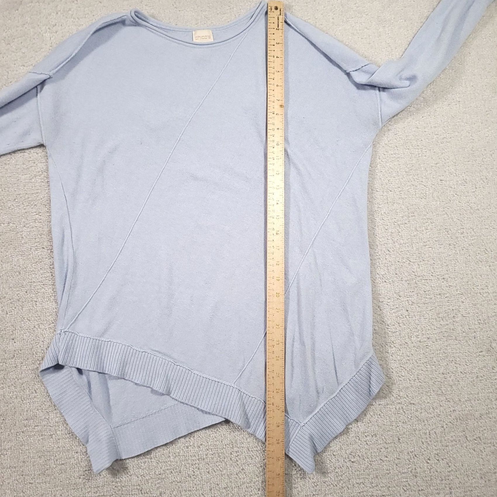 Vintage VINTAGE Chico's Sweater Top Blue Size L Pullover Long Sleeve Round Neck Women XS-3? Size L / US 10 / IT 46 - 5 Thumbnail