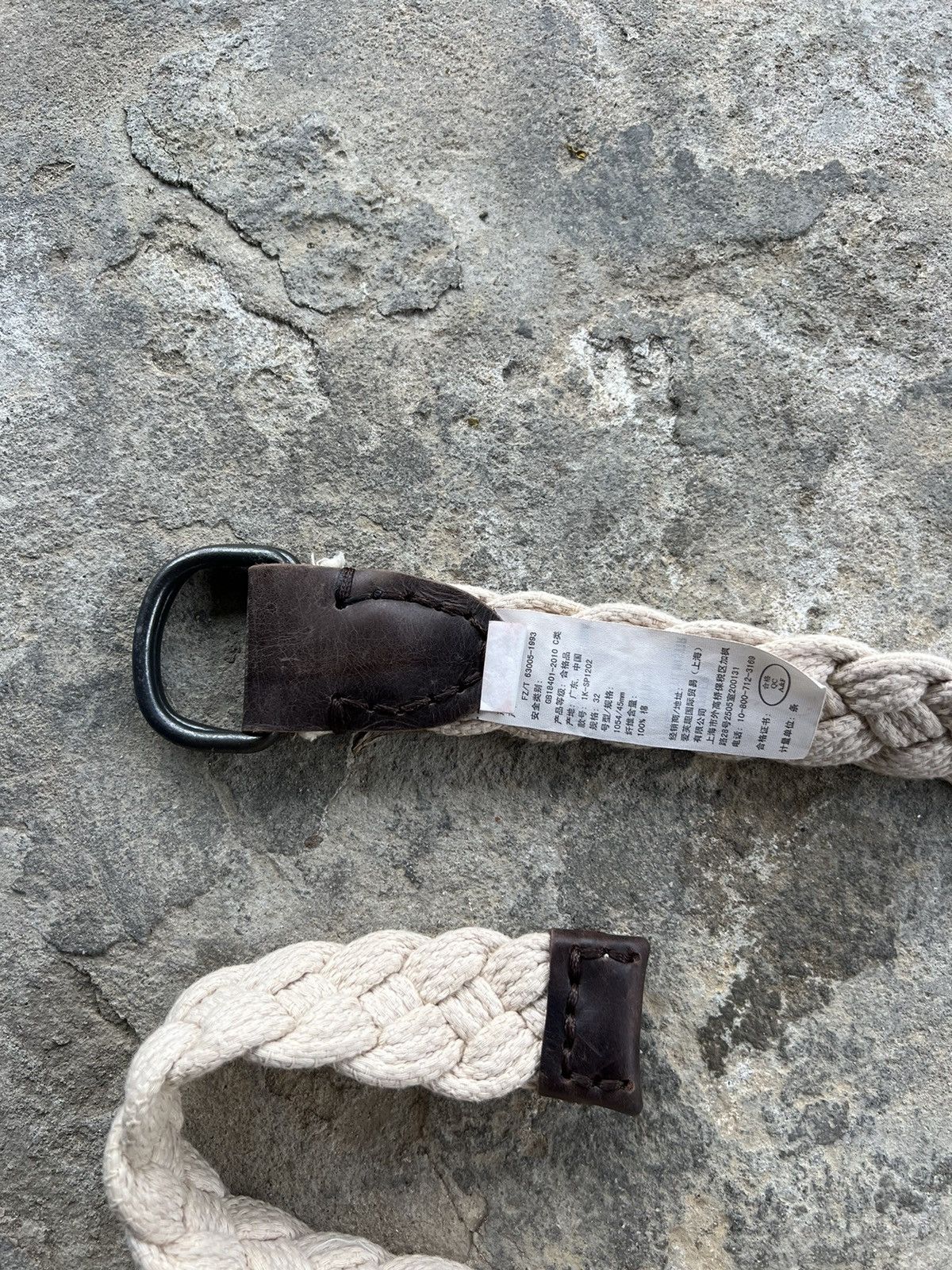 Abercrombie & Fitch × Vintage Abercrombie & Fitch White Braided Belt Rope 32 Size 32 - 4 Thumbnail