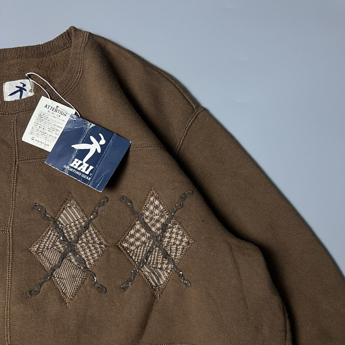 Japanese Brand Vintage Hai Sporting Gear Deadstock Brown Patches Sweatshirt Size US M / EU 48-50 / 2 - 4 Thumbnail