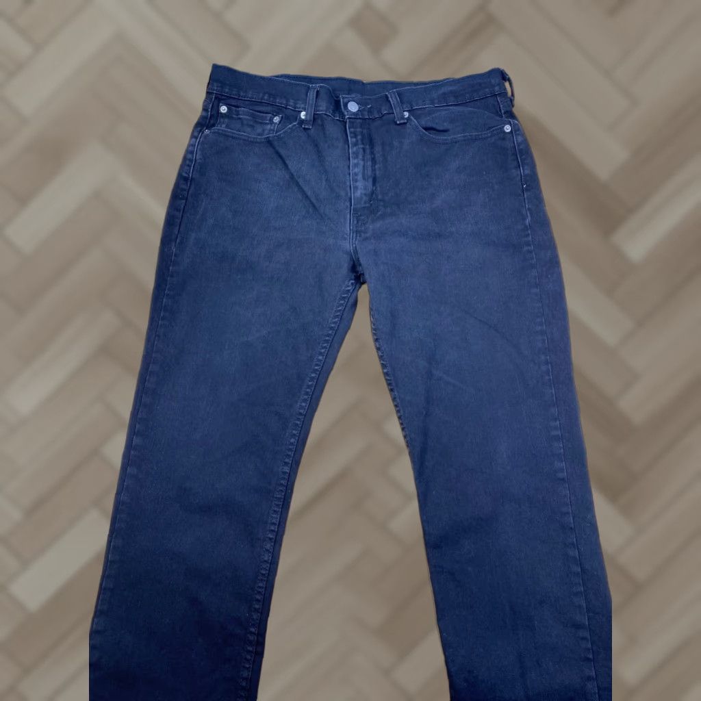 Levi's Levi's 514 Jeans Mens 36x30 Straight Denim Black 5-Pocket Regular Waist 34 Inseam Zip Belt Loops Cotton Elastane Vintage No Size US 36 / EU 52 - 1 Thumbnail