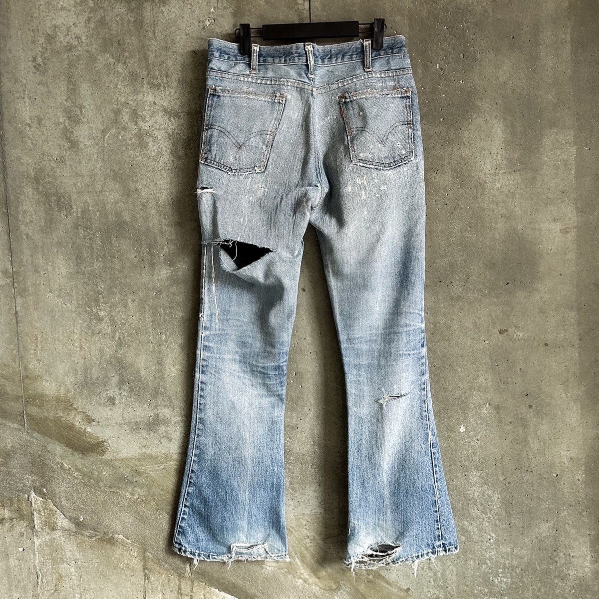 Levi's Vintage Levis THRASHED 646 Repair Flared Denim Size US 31 - 5 Thumbnail