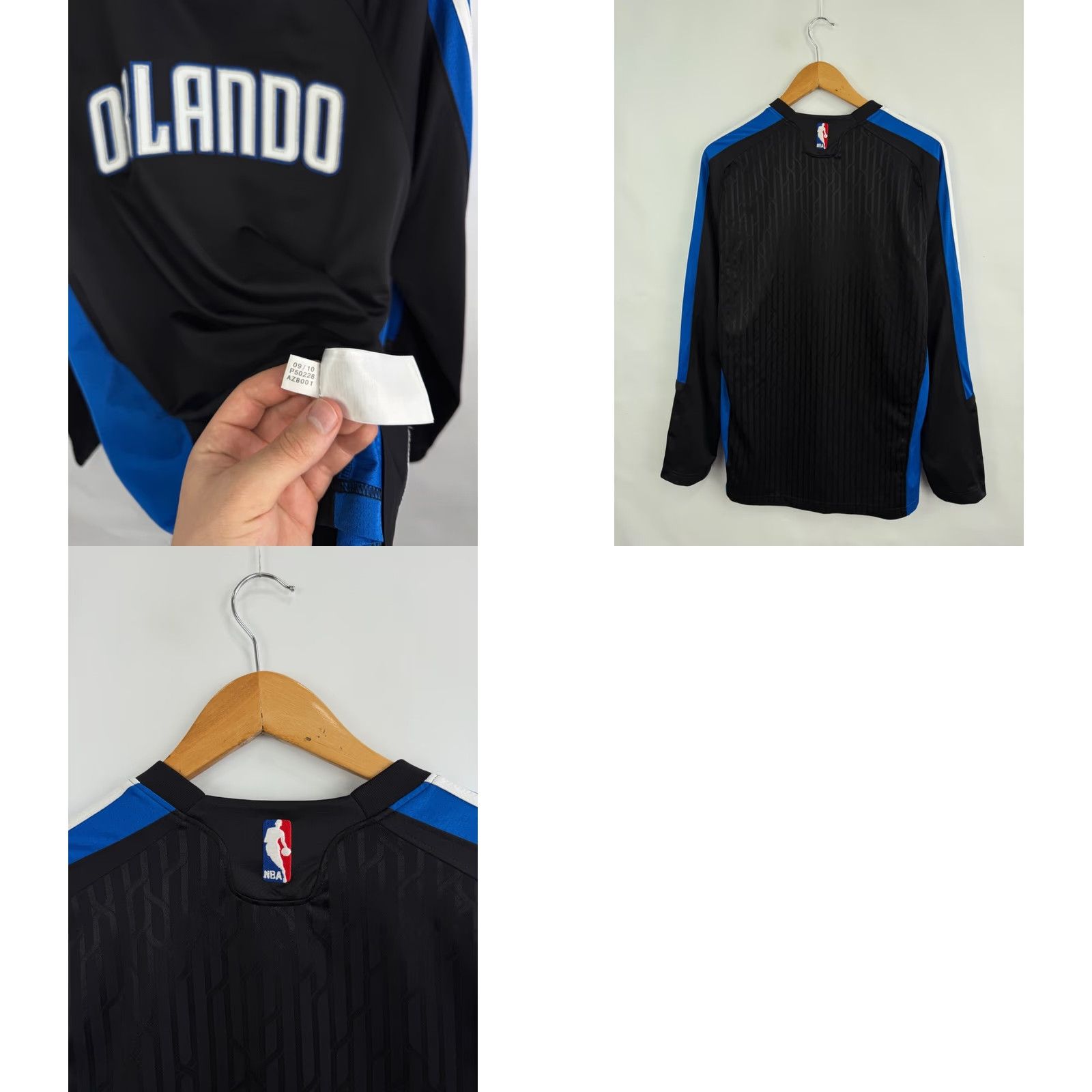 Adidas VINTAGE Orlando Adidas NBA Long Sleeve L Black Retro Mens Shirt Size US L / EU 52-54 / 3 - 8 Thumbnail