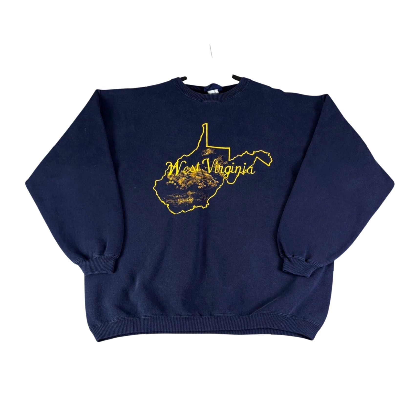 Vintage VINTAGE Campus Outpost Sweatshirt XL Navy Blue Graphic Print Pullover Crew Neck Unisex Adults Size US XL / EU 56 / 4 - 2 Thumbnail