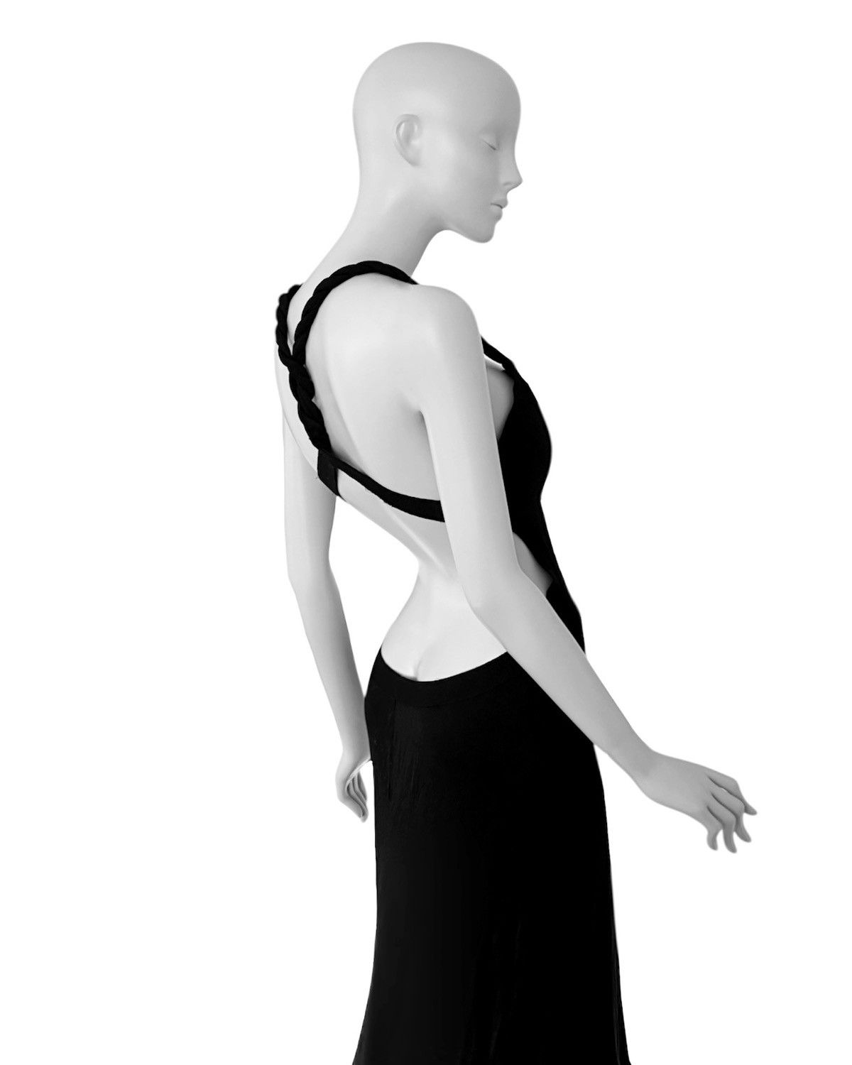 Alexander McQueen Alexander McQueen Runway SS2003 black cut-out dress Size M / US 6-8 / IT 42-44 - 2 Thumbnail