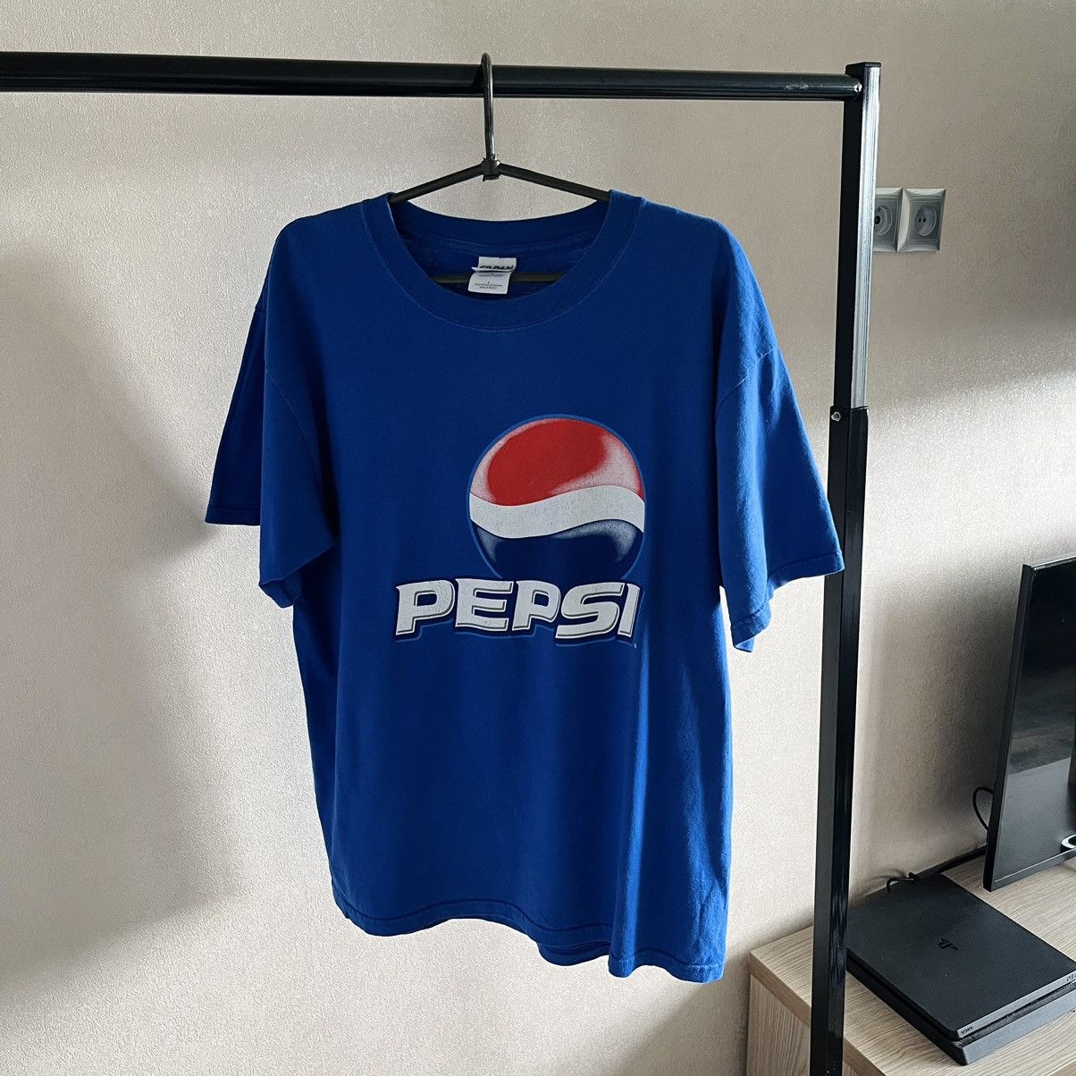 Gildan × Pepsi × Vintage Vintage Y2K Pepsi Logo T-Shirt Gildan Size US L / EU 52-54 / 3 - 2 Thumbnail