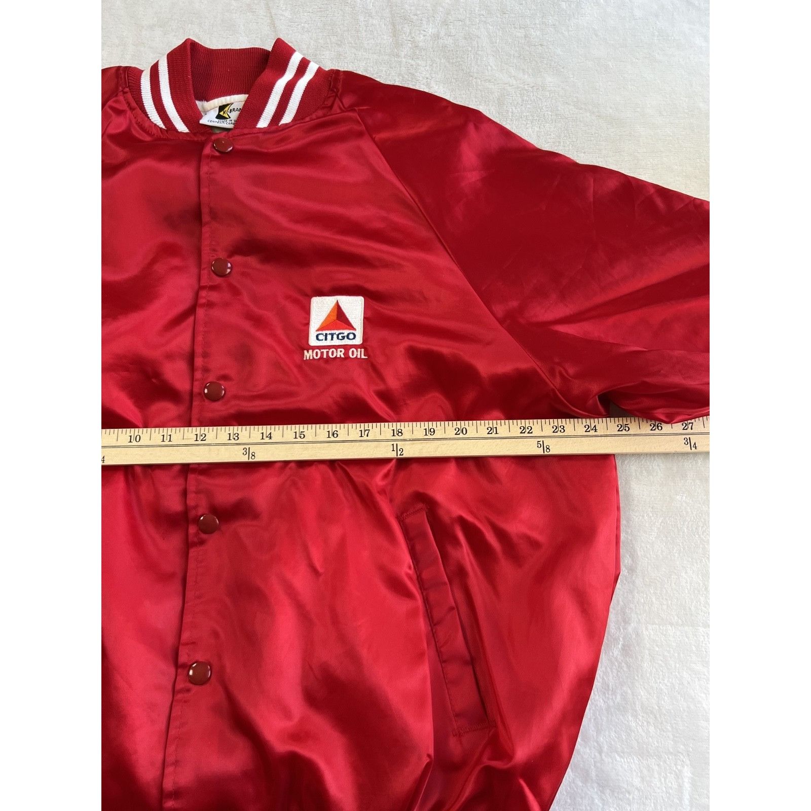 Vintage Vintage K-Brand Citgo Motor Oil Button Up Satin Jacket Men's Size US L / EU 52-54 / 3 - 3 Thumbnail