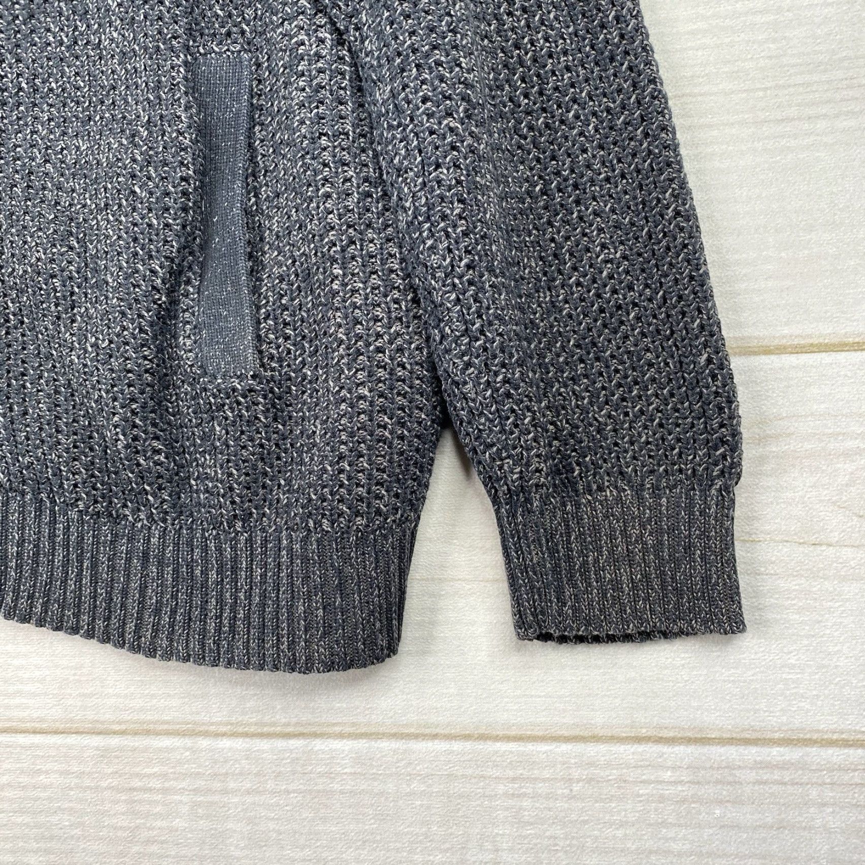 Vintage Rock & Republic Sweater Cardigan Full Zip Mock Neck Wool? Black Dark Gray L Men’s Regular Knit, Cotton, Rock Theme, Pockets, Fall Winter, Hiking Mens Size US L / EU 52-54 / 3 - 4 Thumbnail