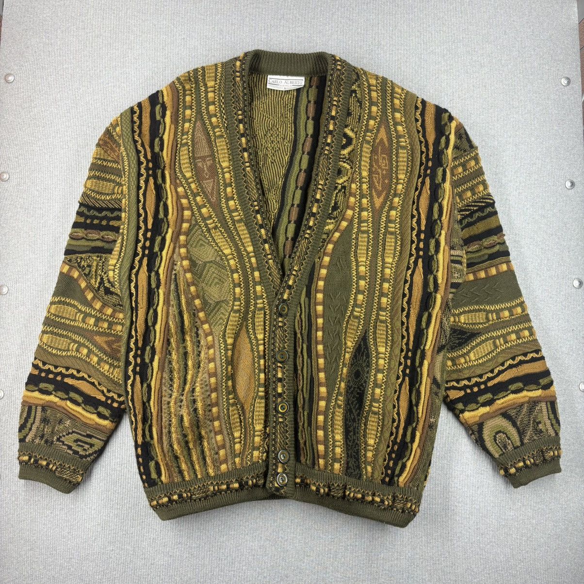 Other Coogi style cardigan Carlo Alberto Cable Knit L Size US L / EU 52-54 / 3 - 1 Thumbnail