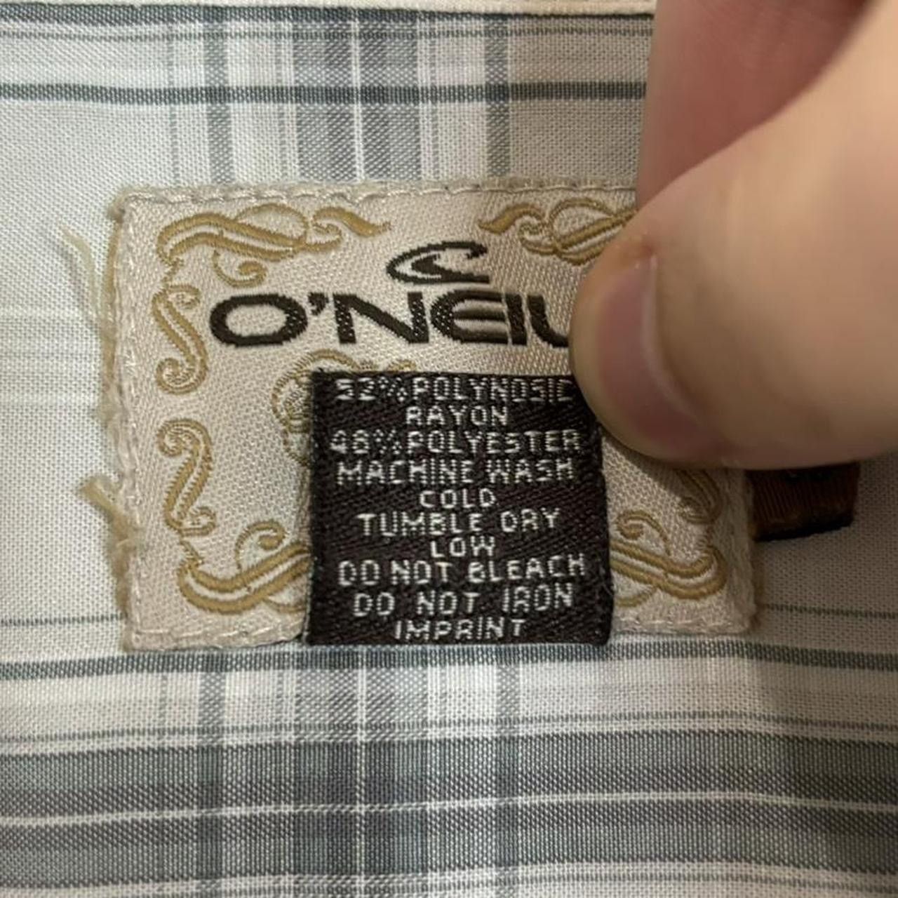 O'Neill × Vintage Vintage O'Neill Plaid Grey Button-Up Shirt Size US L / EU 52-54 / 3 - 5 Thumbnail