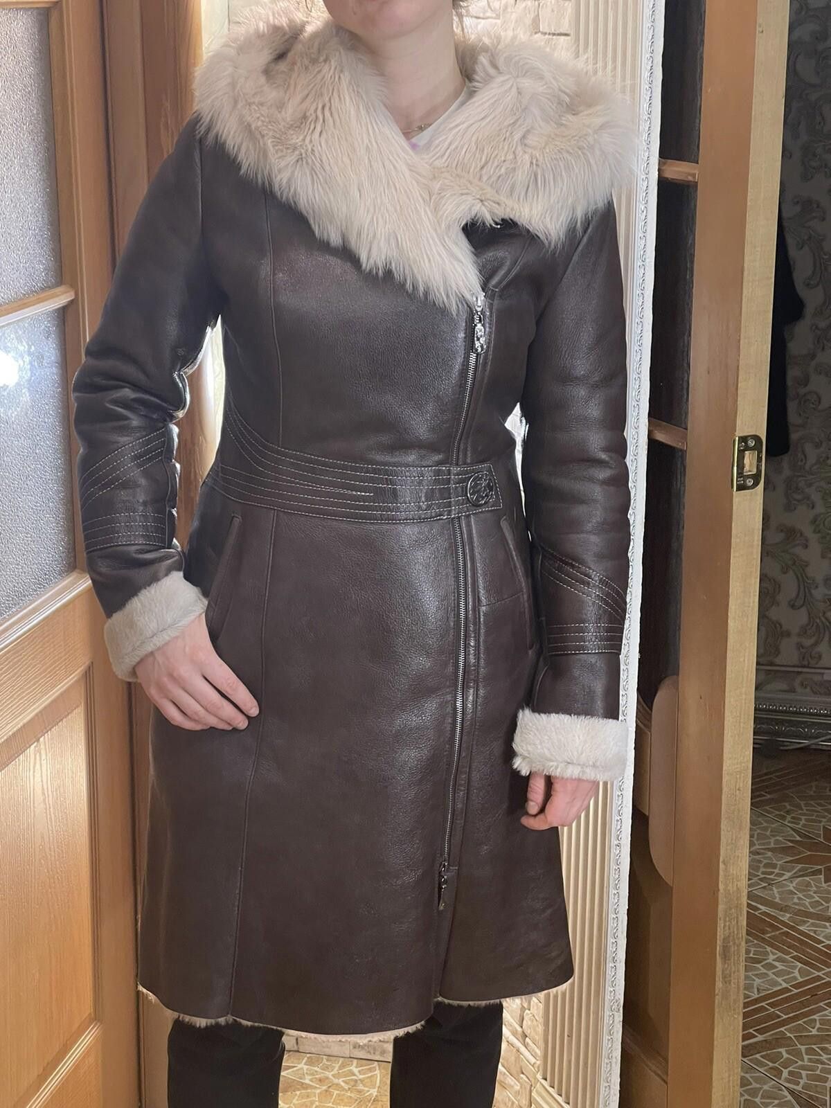 Toyo Enterprises TOTO Sheepskin Shearling Leather Zipped Hooded Coat Sz S/M Size S / US 4 / IT 40 - 1 Thumbnail