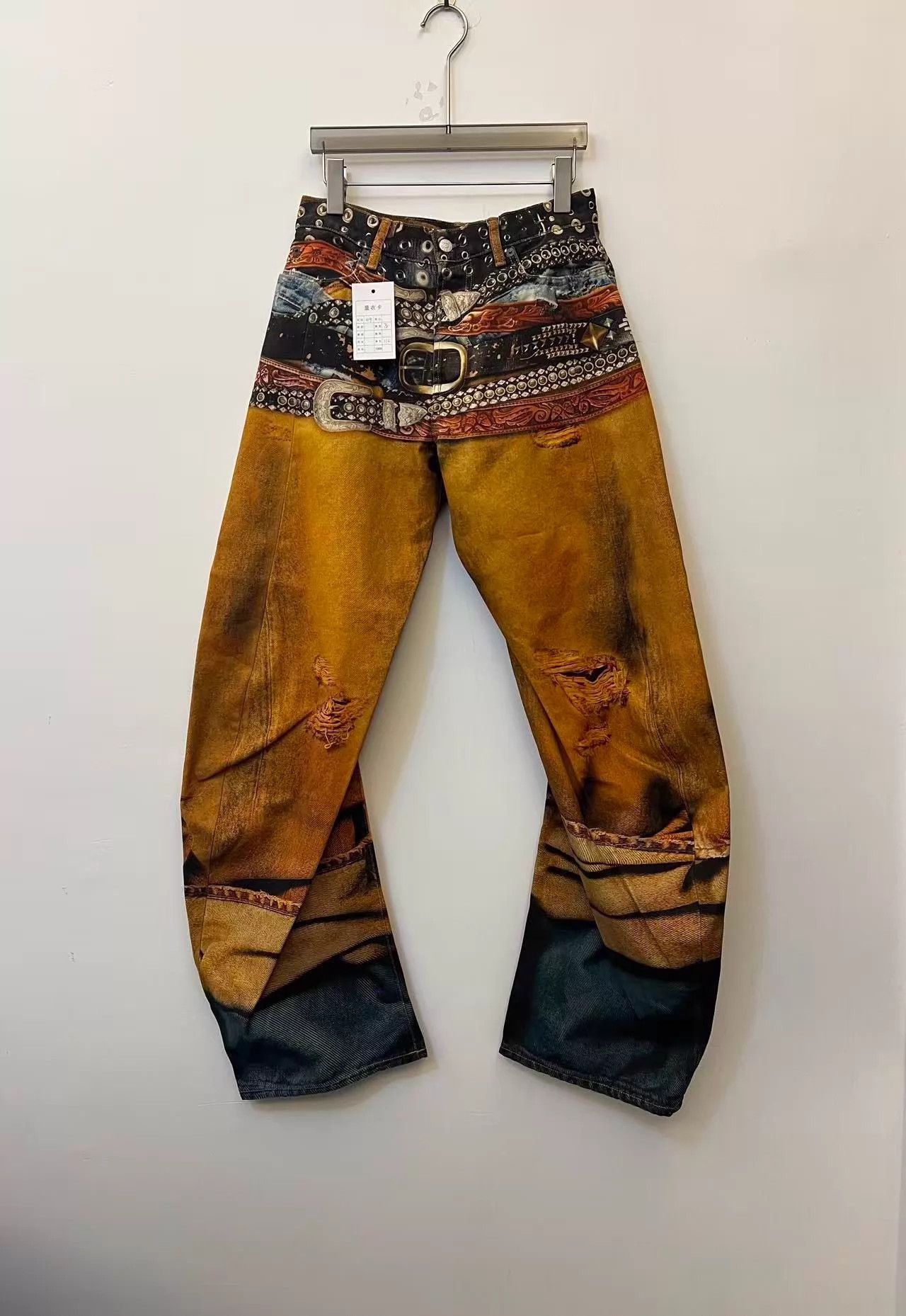 Acne Studios Acne SS25 2006M 3D curved men's orange embroidered jeans 44 Size US 28 / EU 44 - 1 Thumbnail