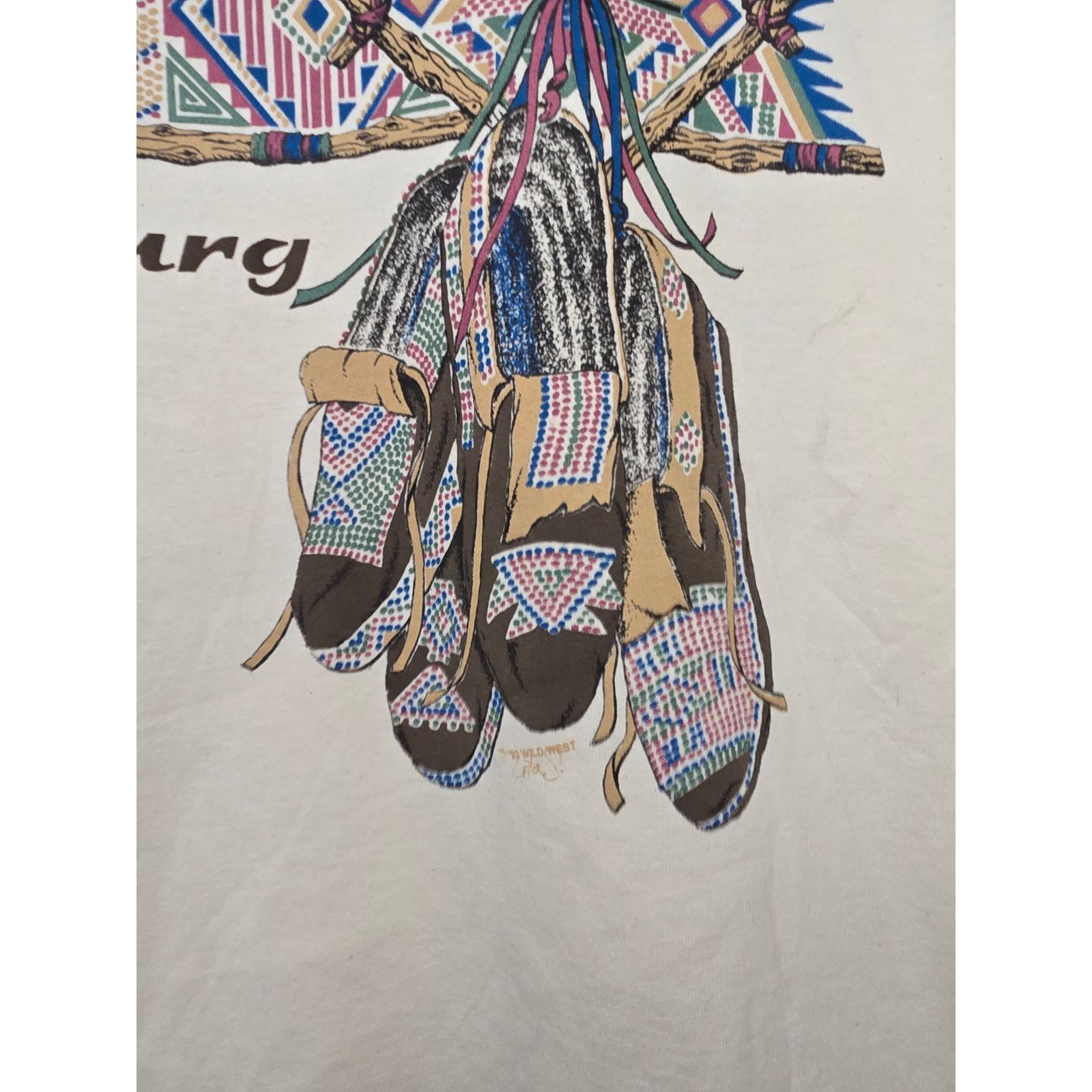 Jerzees × Vintage Vintage Gatlinburg Shirt Tribal Art Outdoor Elk Cream L Tee Size US L / EU 52-54 / 3 - 2 Thumbnail
