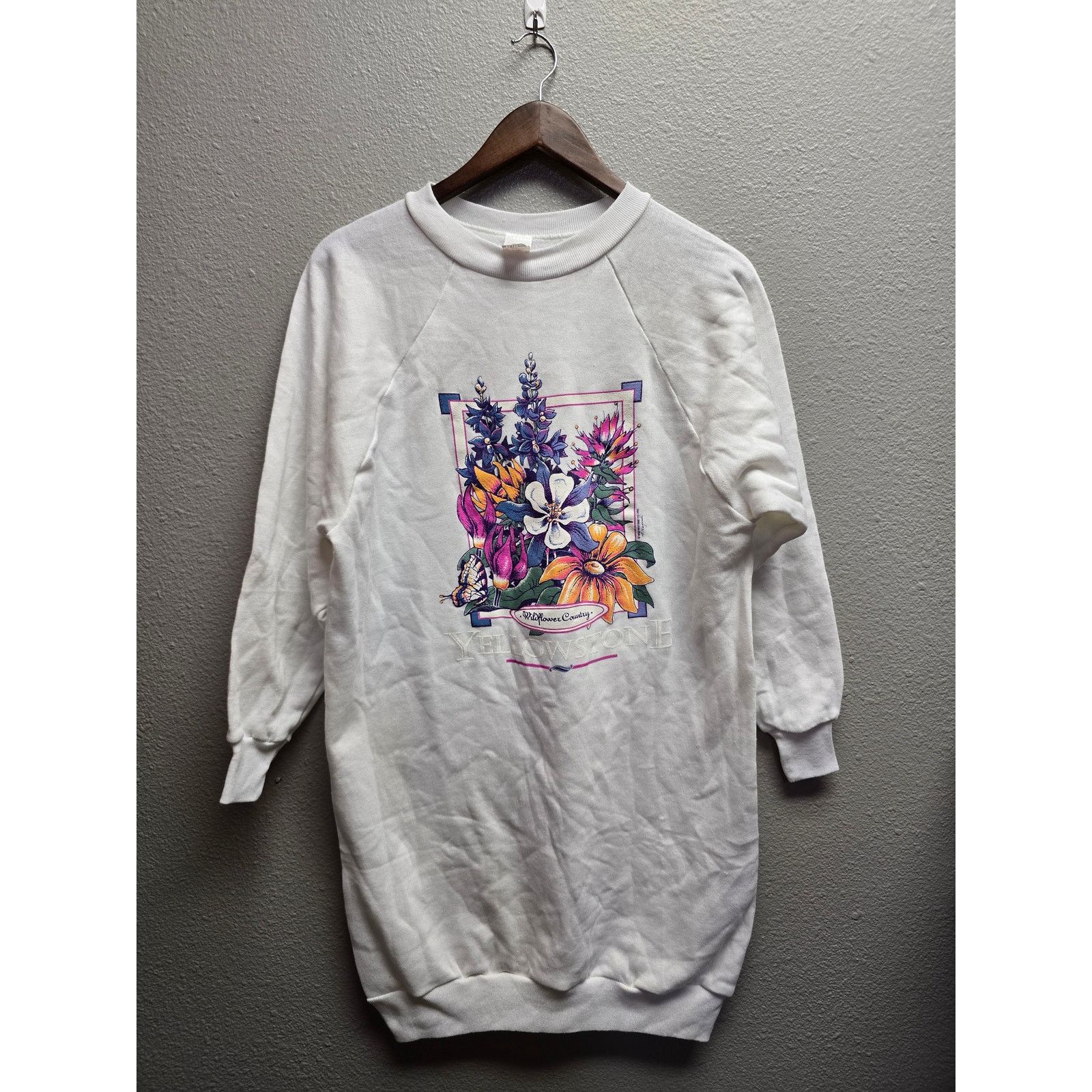 Tultex × Vintage Vintage Yellowstone Sleeper Sweatshirt Wildflower M VTG 90s Size L / US 10 / IT 46 - 1 Thumbnail