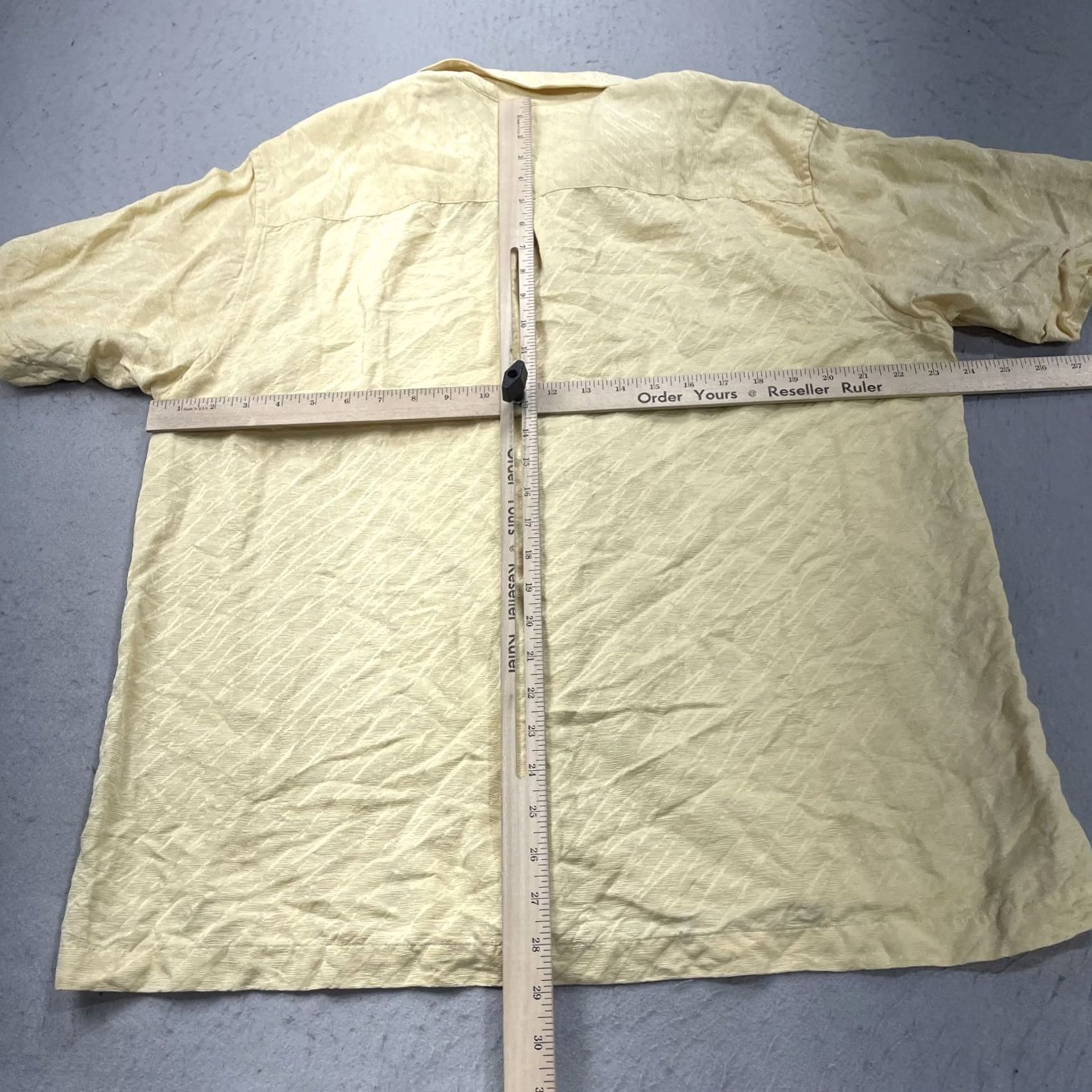 Vintage VINTAGE Jhane Barnes Shirt Mens L Yellow Silk Linen 90s Camp Collar Button-Up Short Sleeve Size US L / EU 52-54 / 3 - 6 Thumbnail