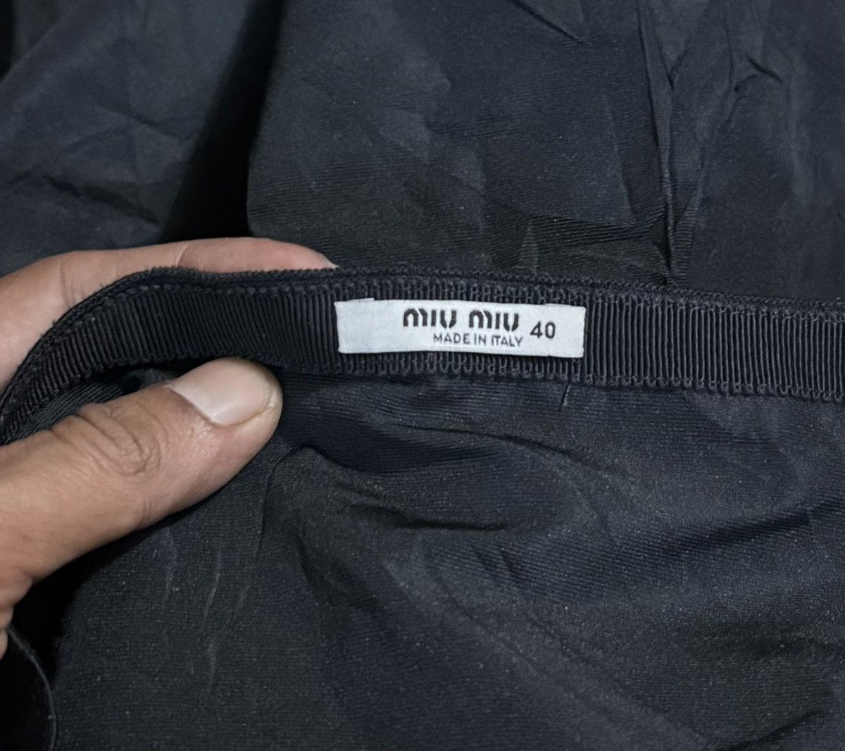 Miu Miu Miu Miu Women's Black Skirt Size 40" / US 18 - 5 Thumbnail