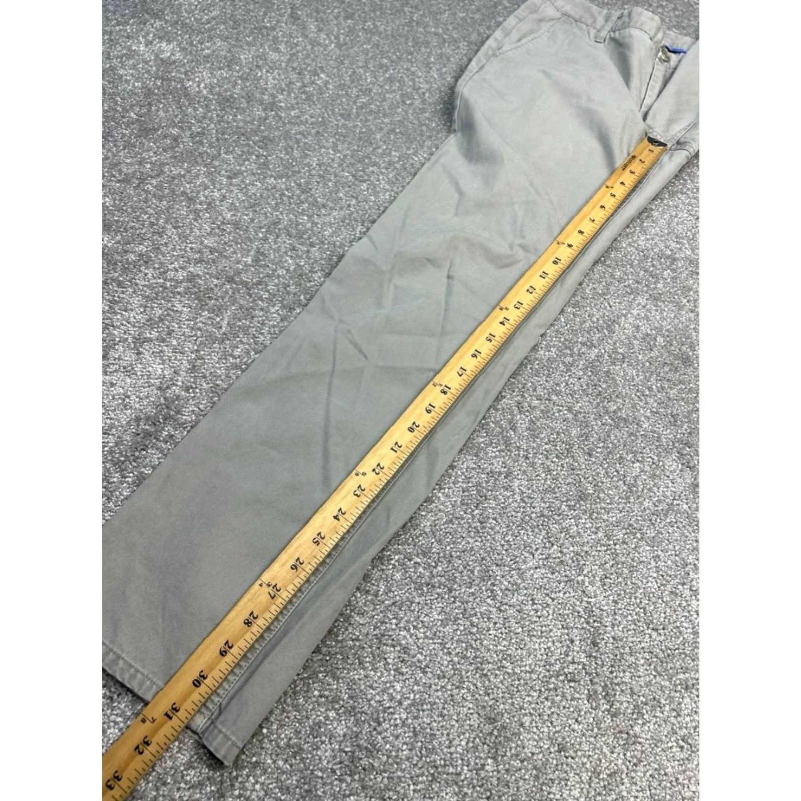Bonobos Bonobos Slim Chino Pants Mens 32 Gray Cotton Low Rise Flat Front Straight Size US 32 / EU 48 - 4 Thumbnail