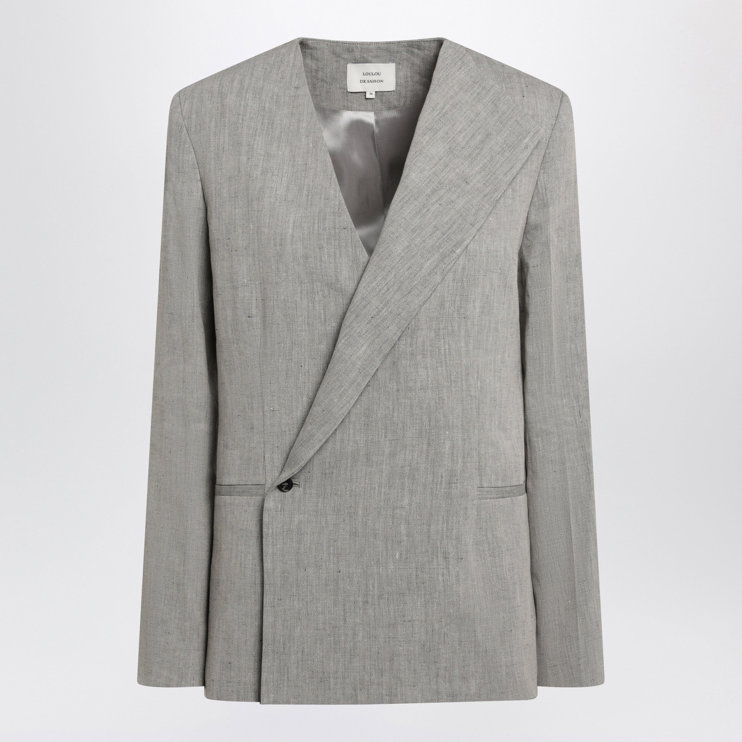 Loulou de Saison Loulou De Saison Suna Tailored Jacket With An Asymmetric Opening And Lapel Size M / US 6-8 / IT 42-44 - 1 Thumbnail