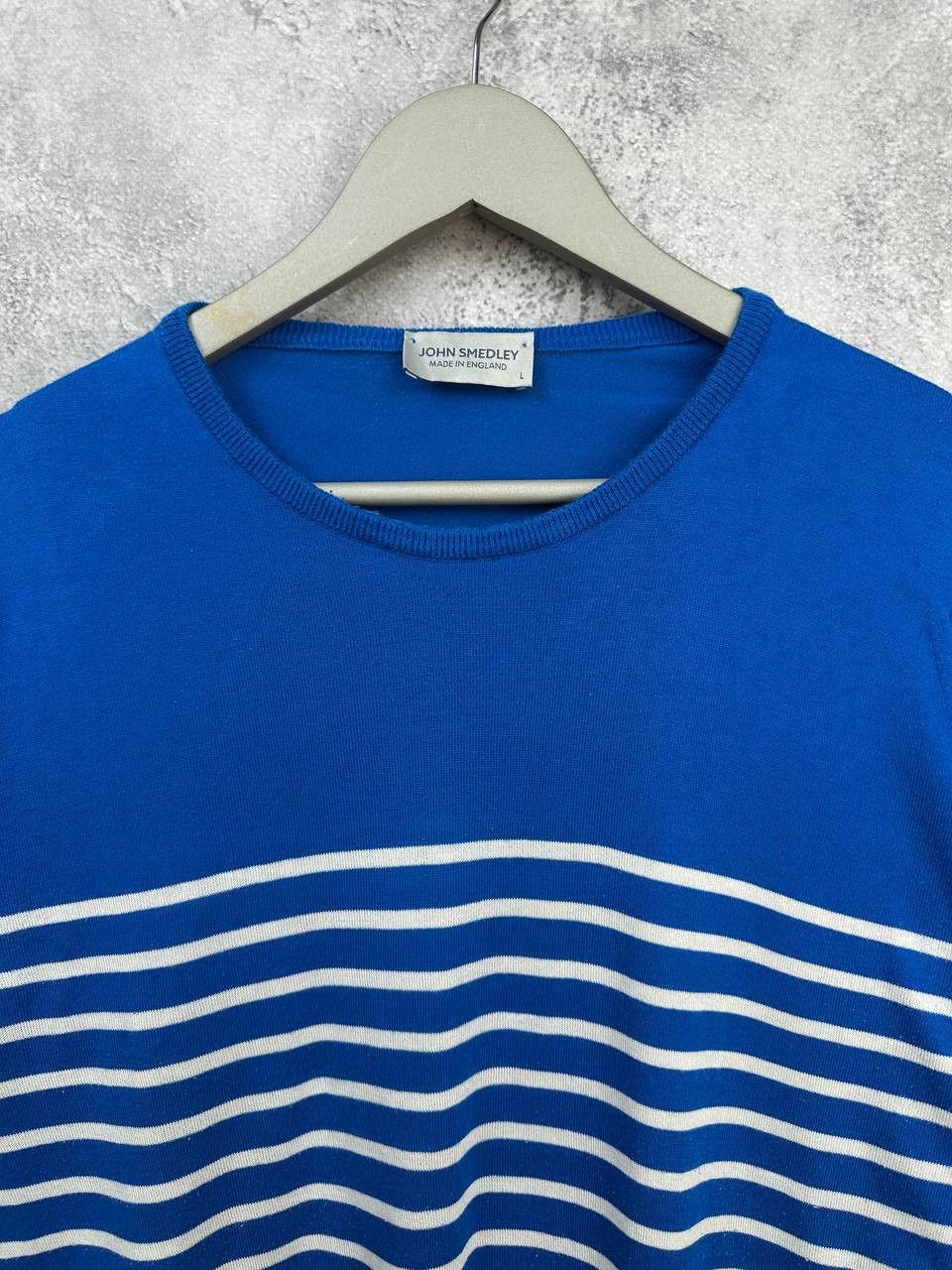 John Smedley John Smedley Sea Island Cotton Breton Stripe Knit Sweater Size US L / EU 52-54 / 3 - 4 Thumbnail