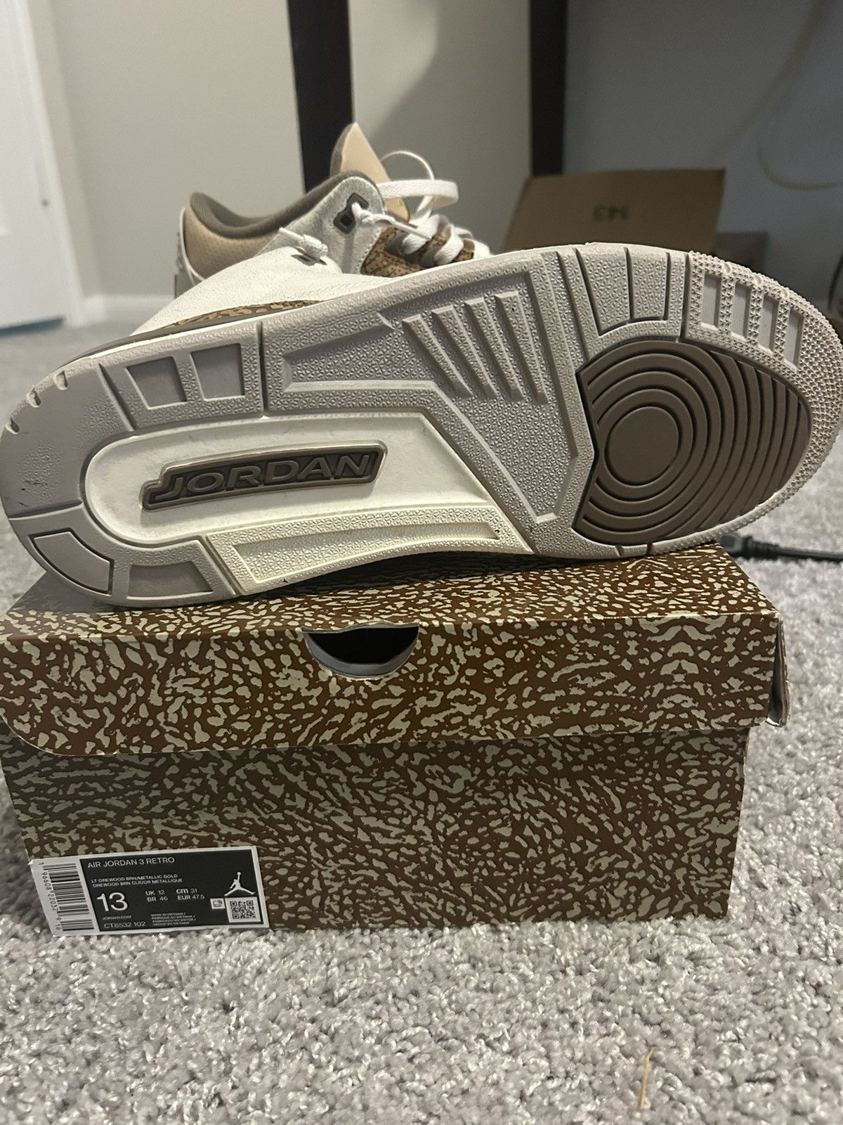 Jordan Brand × Nike Jordan 3 palomino Size US 13 / EU 46 - 1 Thumbnail