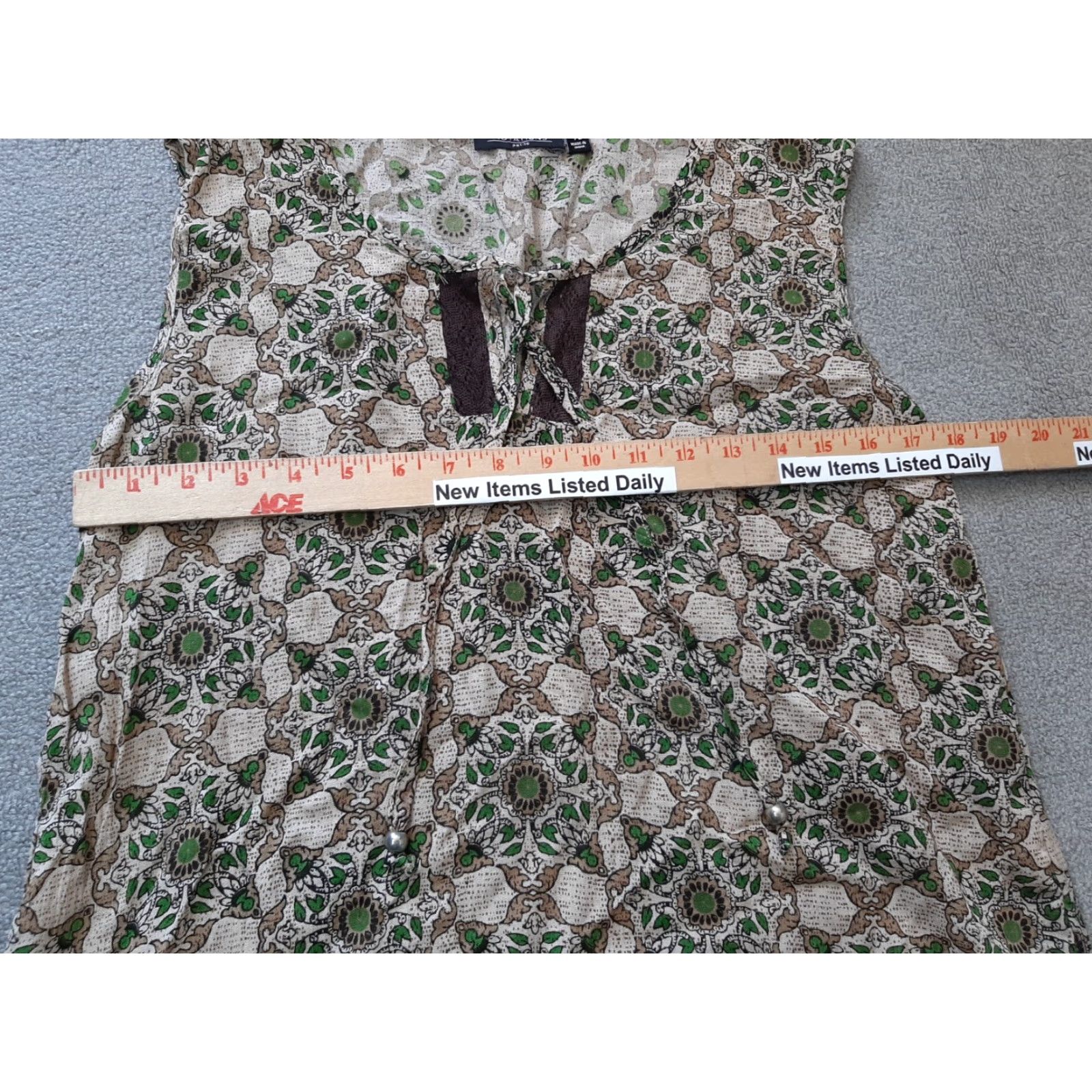 Vintage Notations Sleeveless Blouse Womens PL Petite Large Sleeveless Top Size L / US 10 / IT 46 - 5 Thumbnail