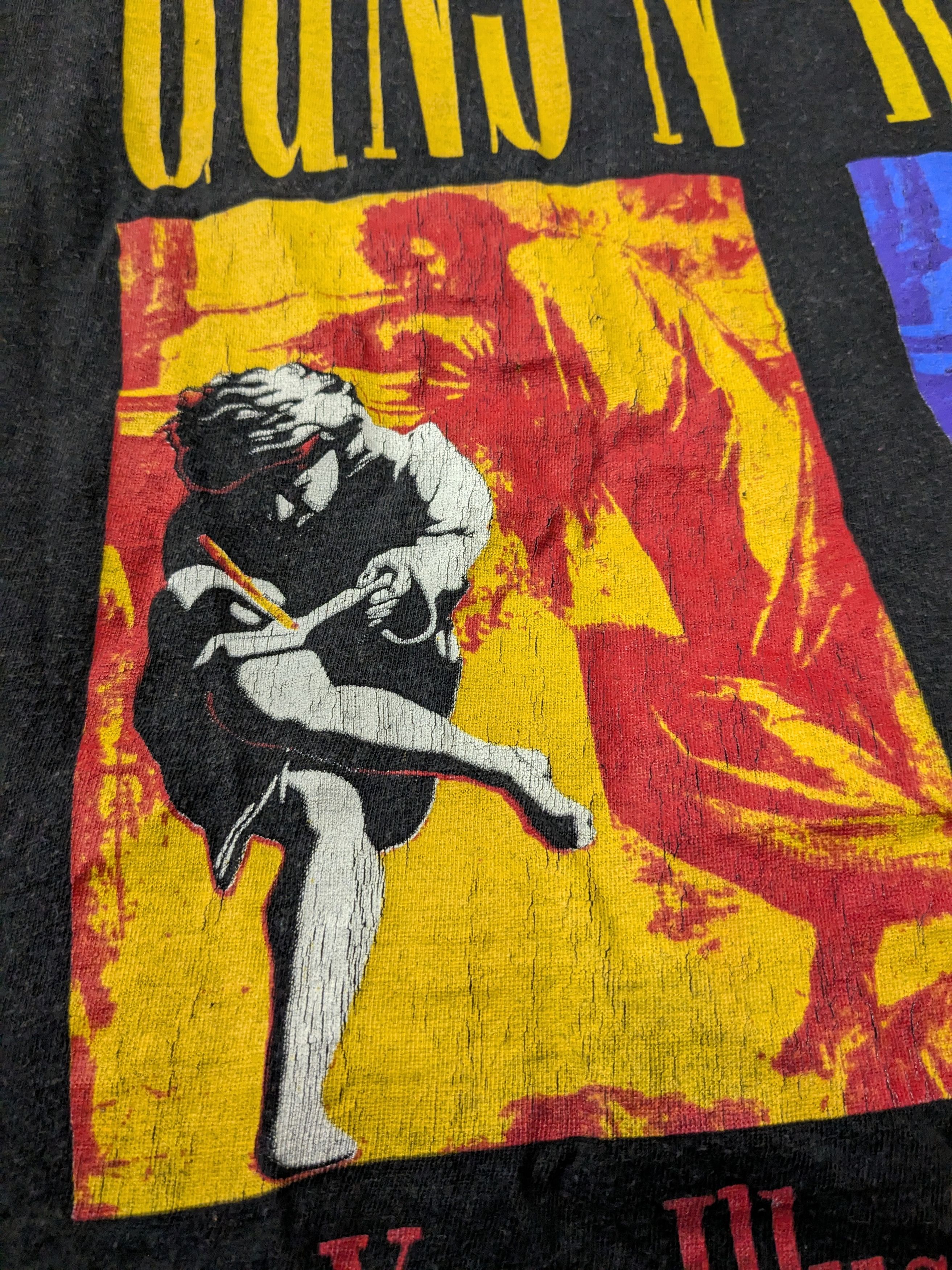 Band Tees Vintage Guns N Roses Use Your Illusion World Tour 1992 Size US XL / EU 56 / 4 - 4 Thumbnail