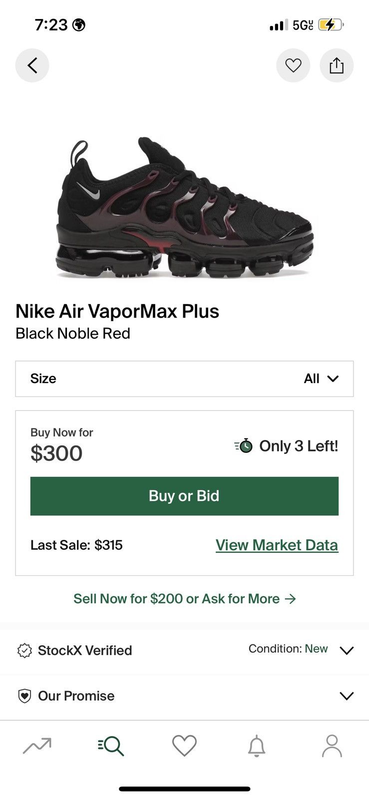 Nike VAPORMAX PLUS NOBLE RED 🍇 Size US 11 / EU 44 - 6 Thumbnail