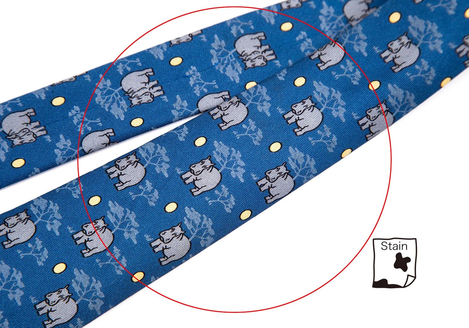 Hermes Silk Safari Print Tie in Blue Size ONE SIZE - 3 Thumbnail