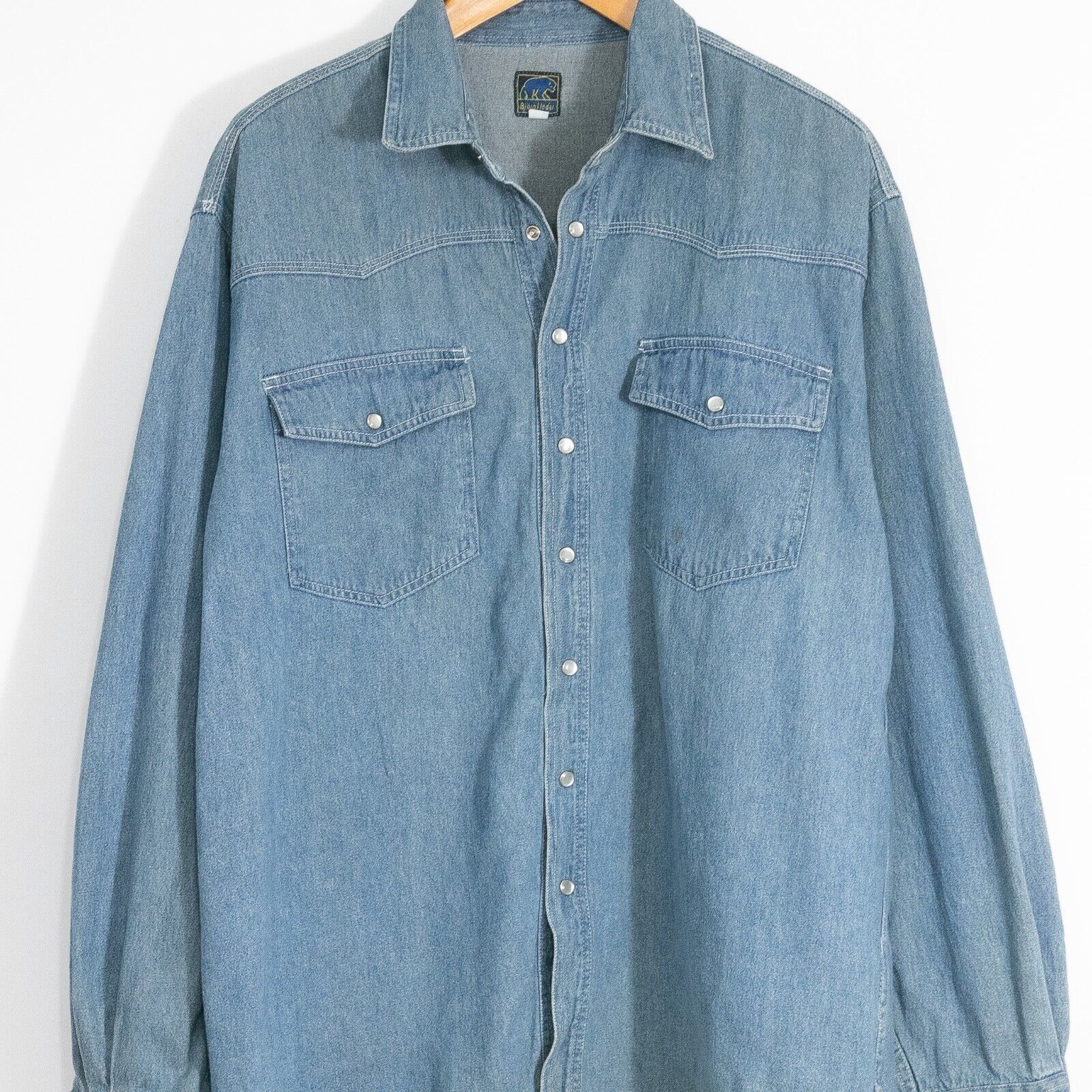 Vintage Vintage Pearl Snap Denim Button Up Shirt XL - Long Sleeve Size US XL / EU 56 / 4 - 2 Thumbnail