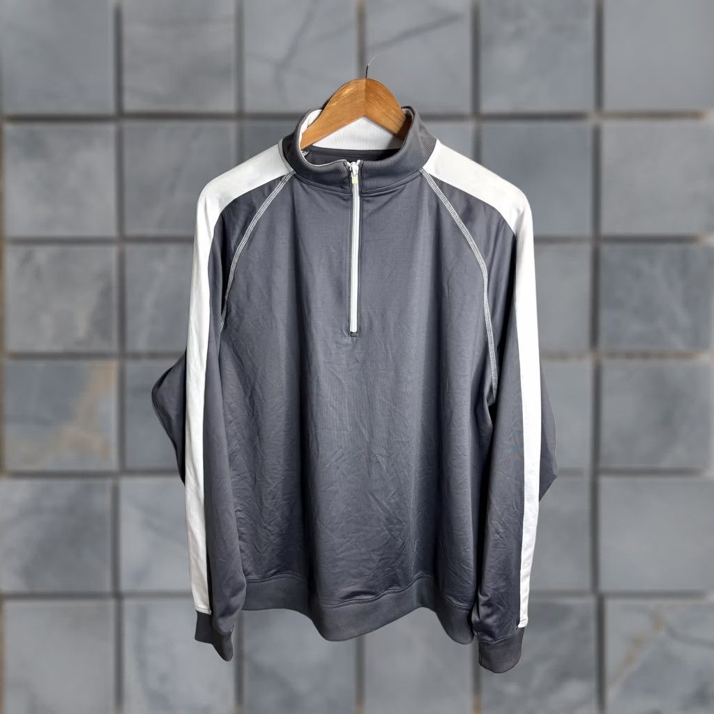 Footjoy FootJoy Pullover Mens L Gray White Colorblock Raglan 1/4 Zip Golf Mock Neck Size US L / EU 52-54 / 3 - 1 Thumbnail