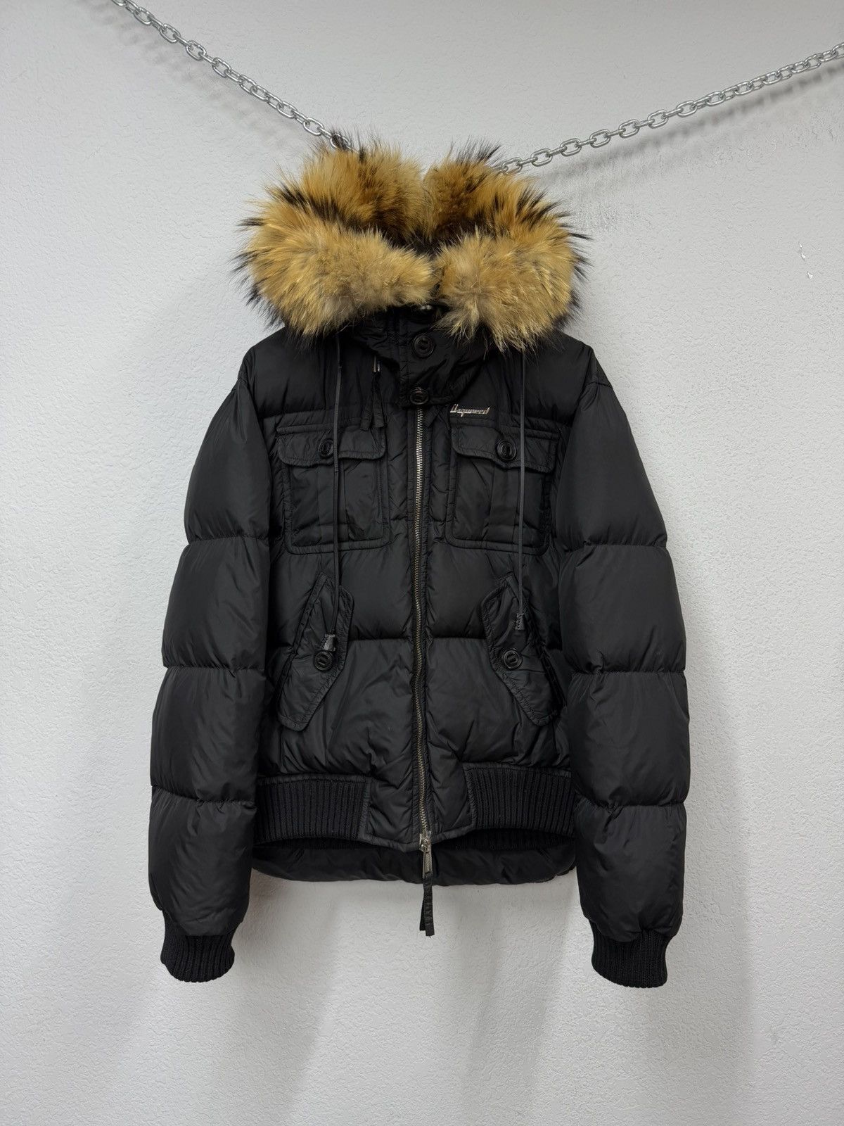 Dsquared2 Dsquared2 Down Puffer Jacket Real Fur Cropped Jacket Size US M / EU 48-50 / 2 - 5 Thumbnail