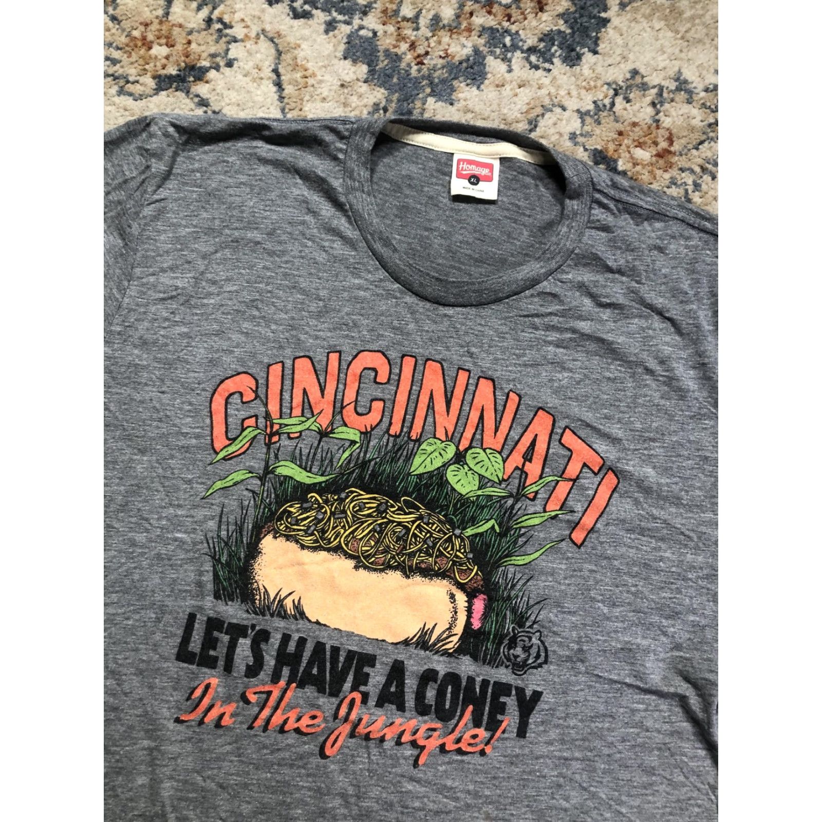 Vintage Homage Shirt Mens XL Gray Cincinnati Coney Graphic Tee Jungle Lets Have A Coney Size US XL / EU 56 / 4 - 6 Thumbnail