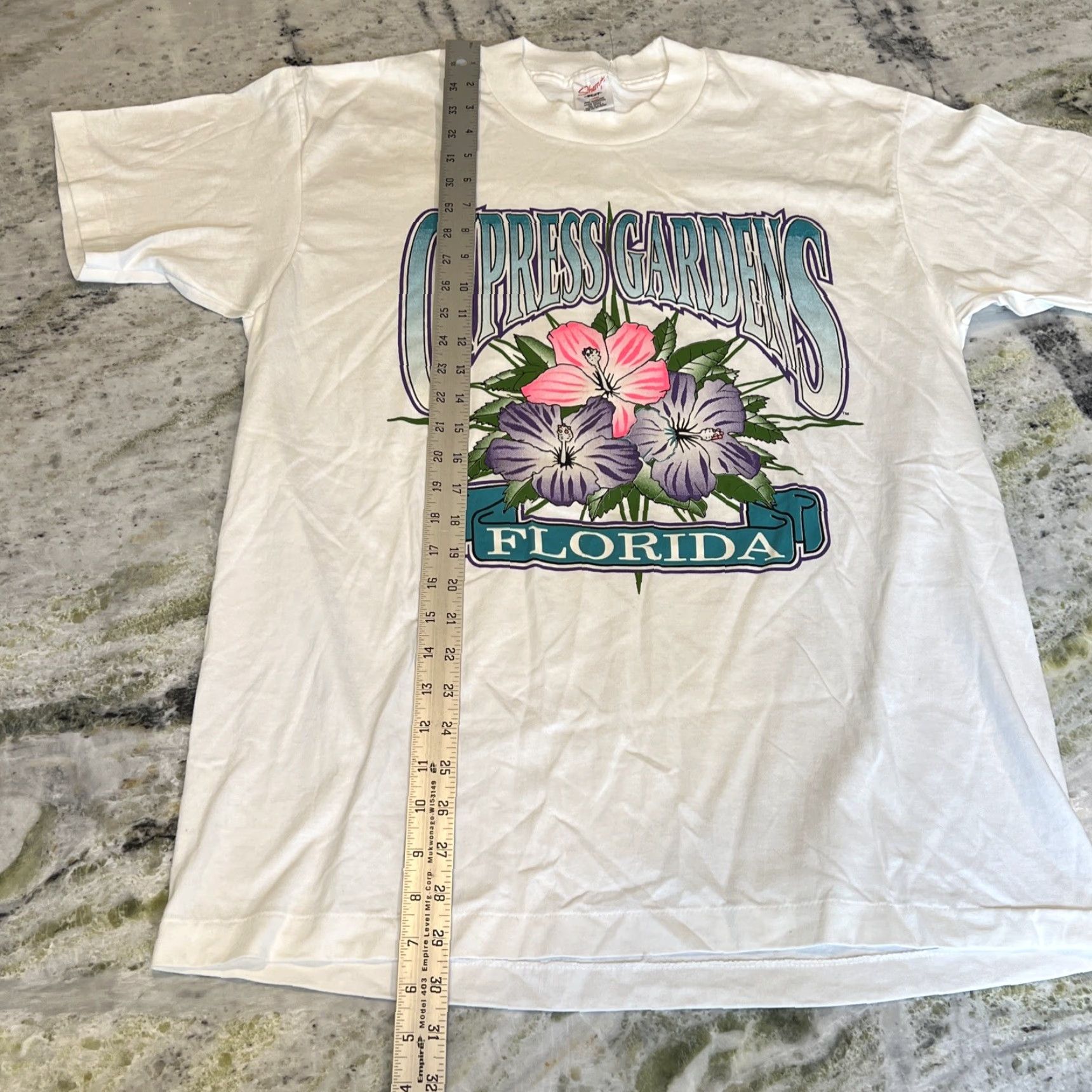 Vintage VINTAGE Cypress Garden Florida T Shirt L Adult Cotton Bright Flowers 1990s Sherry’s Best Single Stitch Mens/Unisex Size US L / EU 52-54 / 3 - 3 Thumbnail