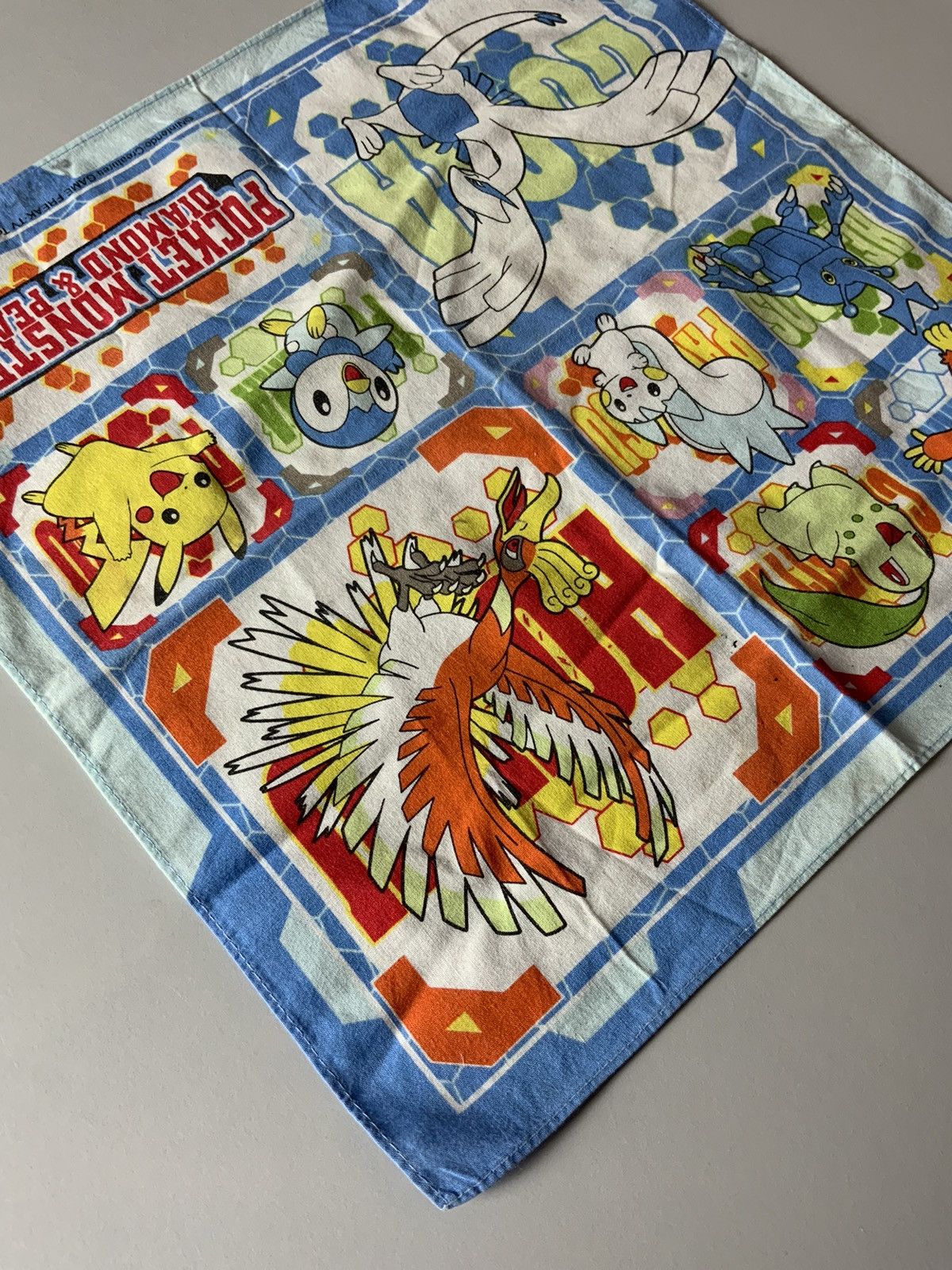 Japanese Brand Pocket Monster Diamond & Pearl Nintendo Pokemon Handkerchief Size ONE SIZE - 4 Thumbnail