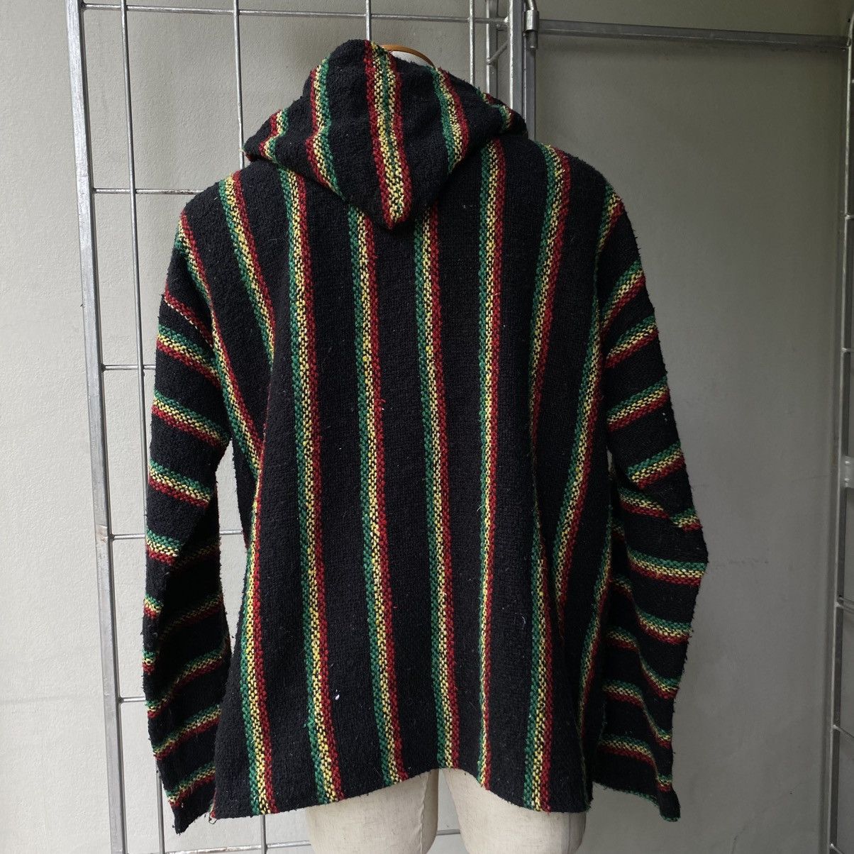 Vintage Black Rasta Striped Baja Hoodie Size US L / EU 52-54 / 3 - 13 Thumbnail