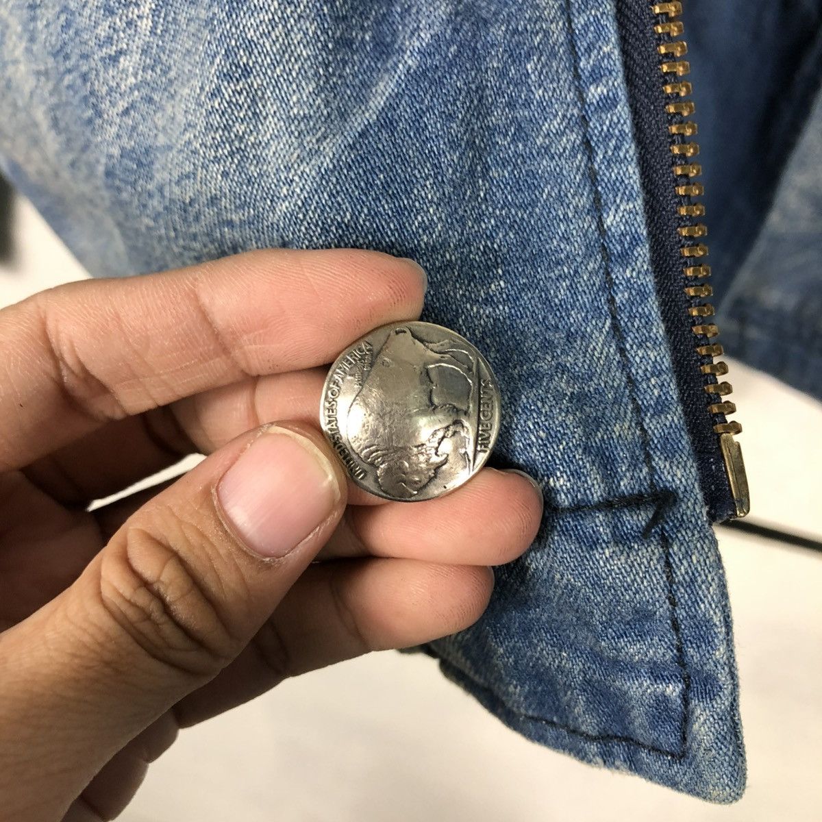 Alpha Industries VINTAGE DENIM BIKER JACKET ALPHA INDUSTRIES LEE STORM RIDER Size US M / EU 48-50 / 2 - 18 Thumbnail