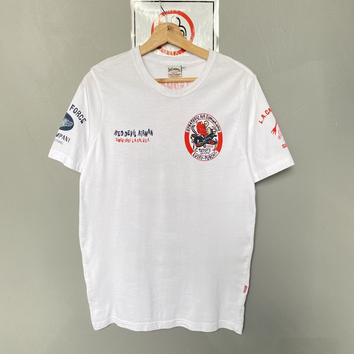 Tedman Vintage Y2K Tedman U.S Air Force Red Devil Airman Tshirt Size US M / EU 48-50 / 2 - 2 Thumbnail
