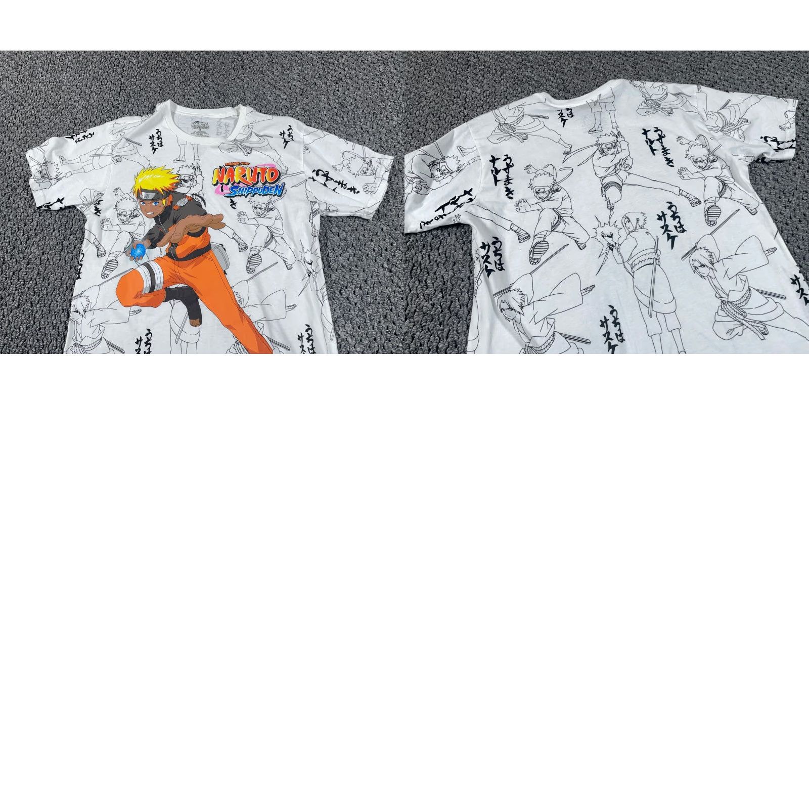 Etro VINTAGE Naruto Shirt Adult Medium White AOP Geometric Print 90s Anime Mens Shirt Size US M / EU 48-50 / 2 - 8 Thumbnail